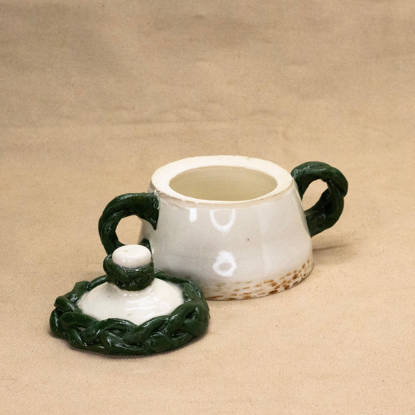 Braided Detail Trinket Jar with Lid by Laura Lorenz