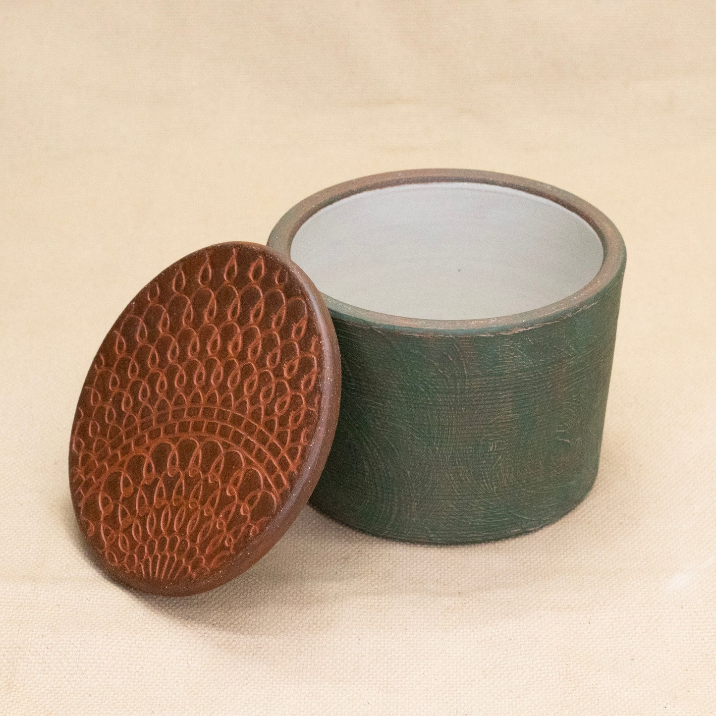 Salt Cellar (Jade/Pink) by Functional Heirlooms