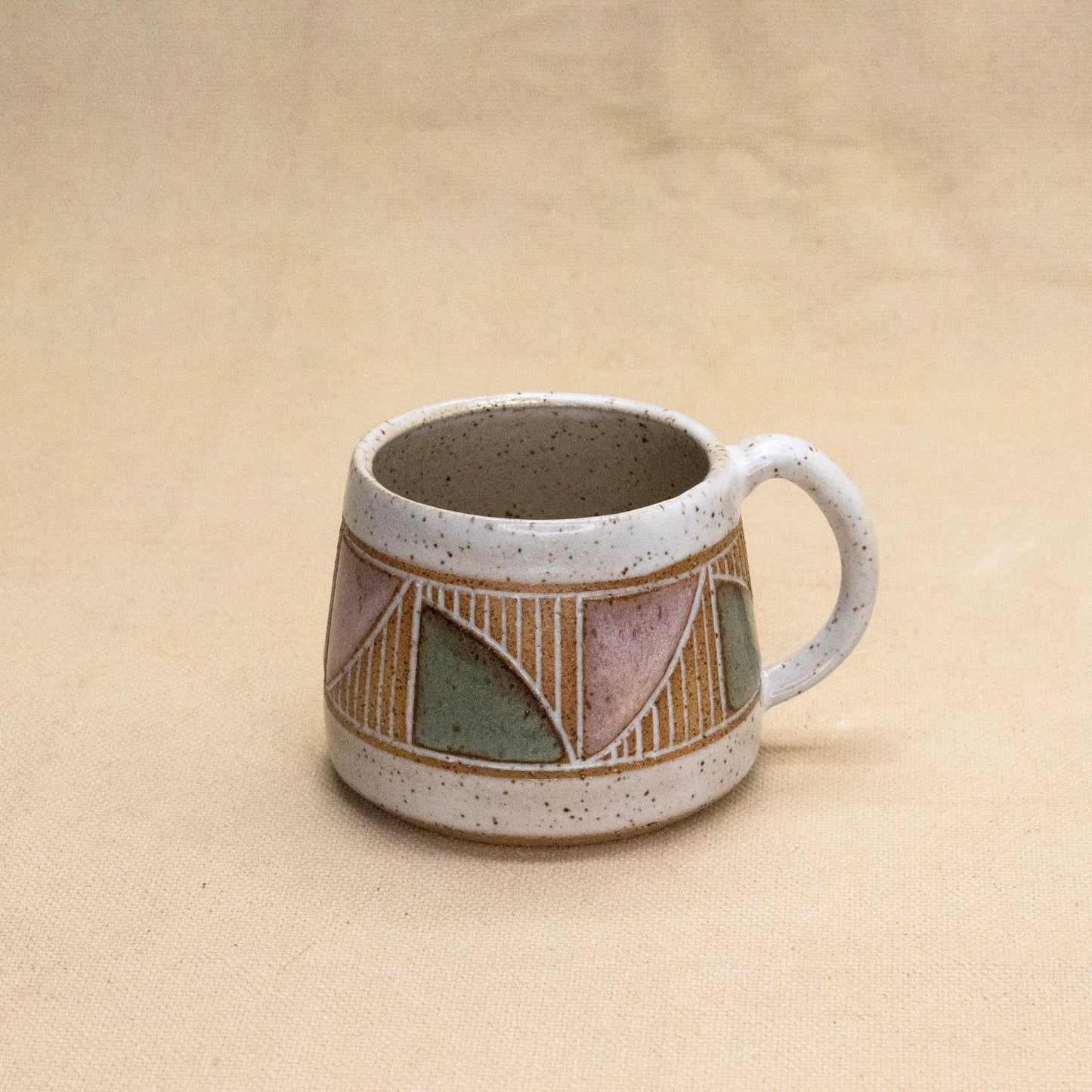 Small Quad Mug (Rhubarb/Sage) by Sanctuary Ceramics