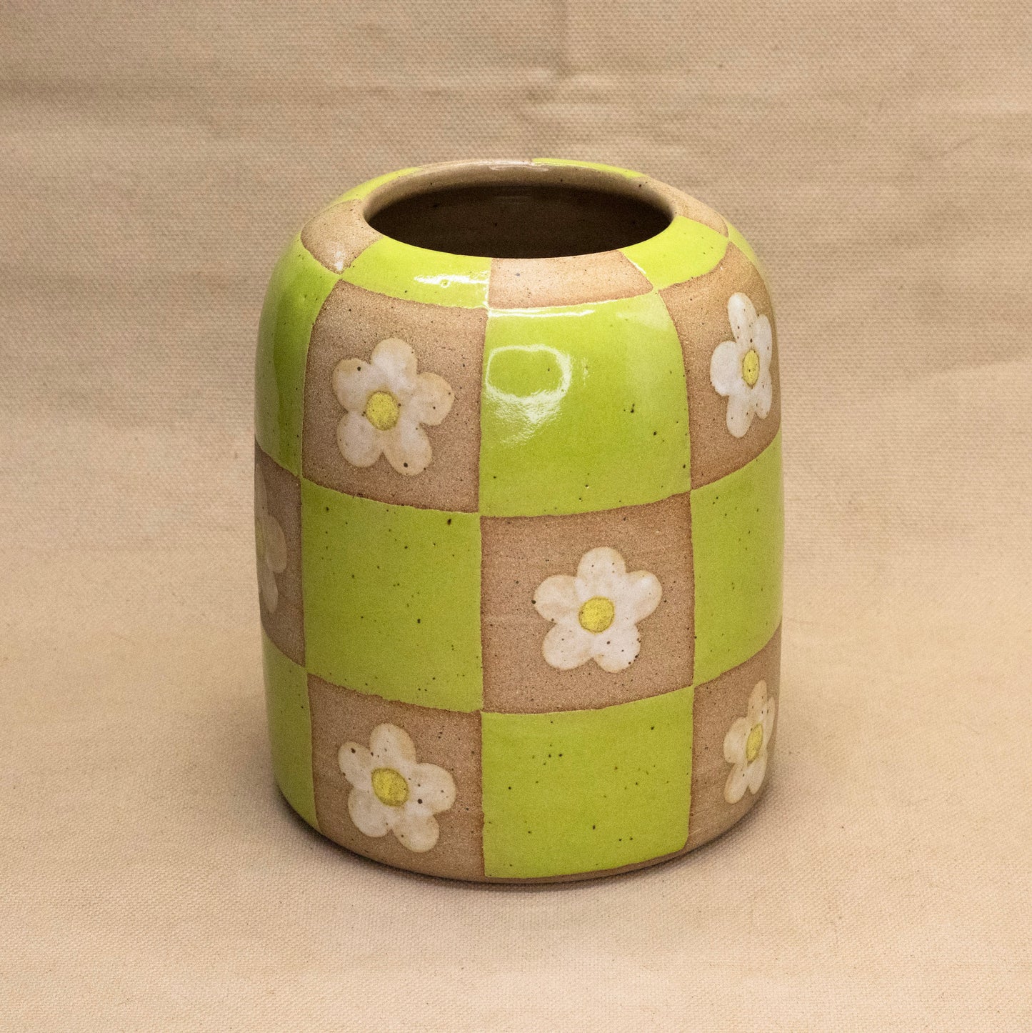 Checked Vase by Liz Leong