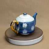 Floral Blue and White Teapot