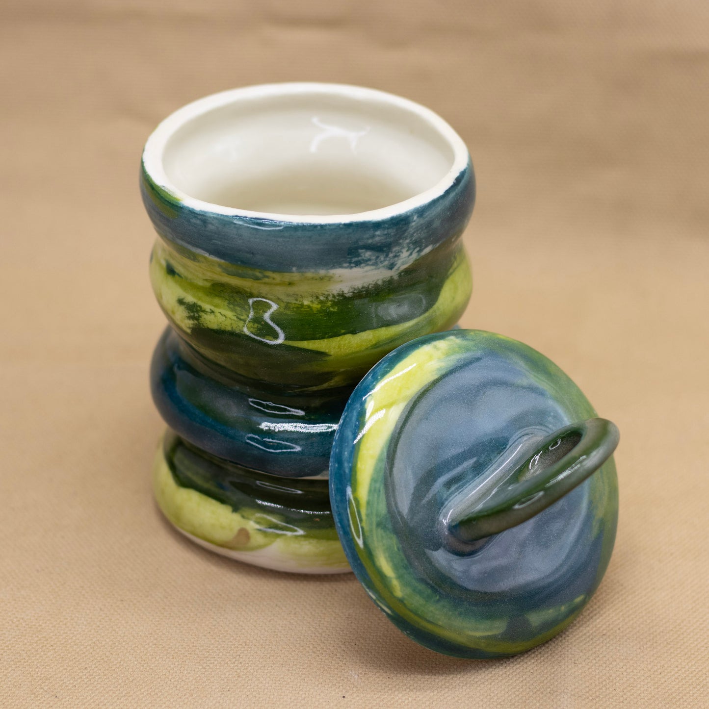Lidded Jar #2 by Julie Burmeister