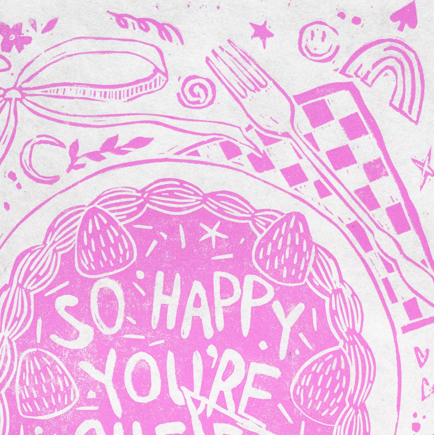 "So Happy You're Queer!" (Pink Ink) by Rawley Clark