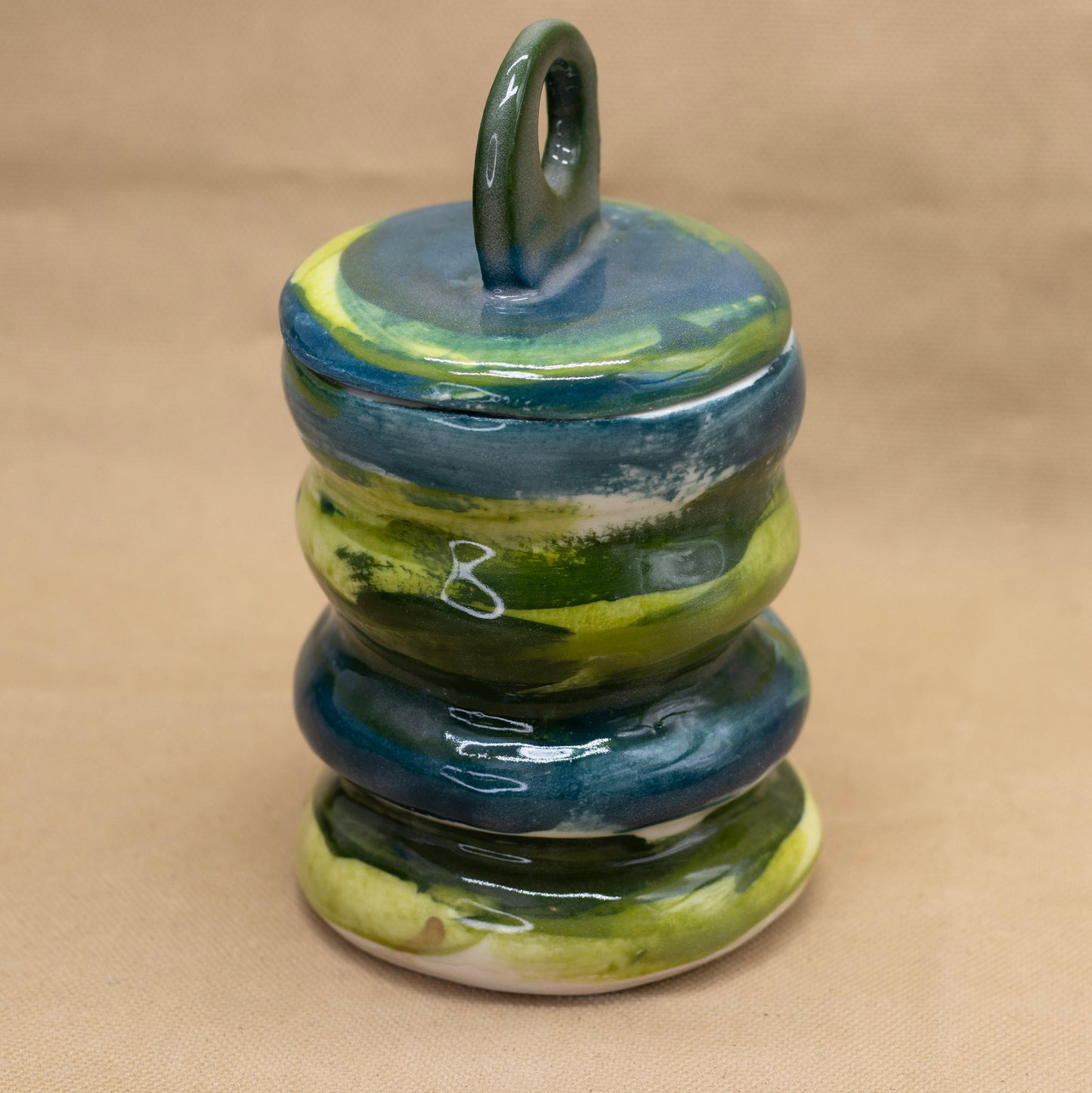 Lidded Jar #2 by Julie Burmeister
