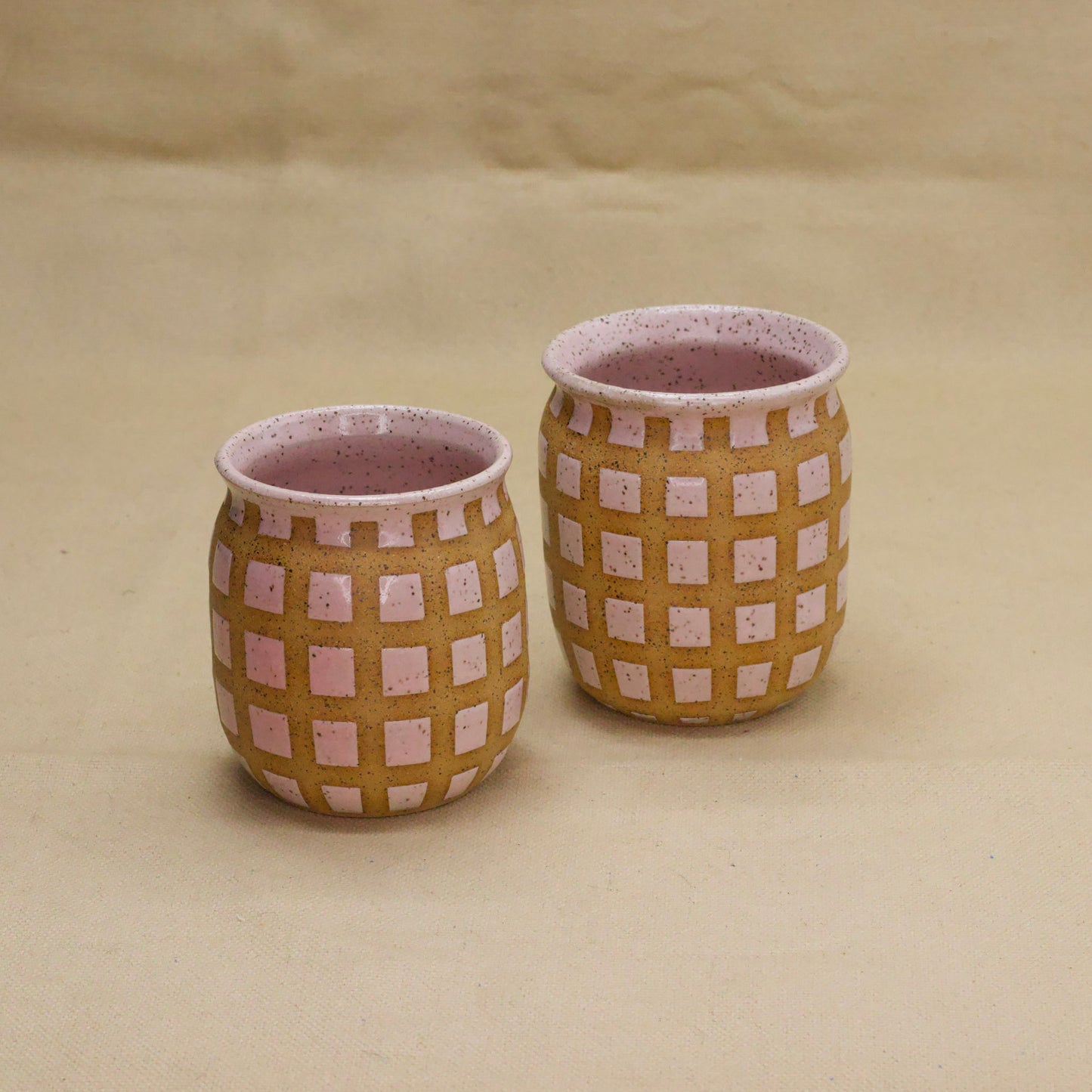 Rutile Pink Lattice Flared Tumbler by Wrecky Designs