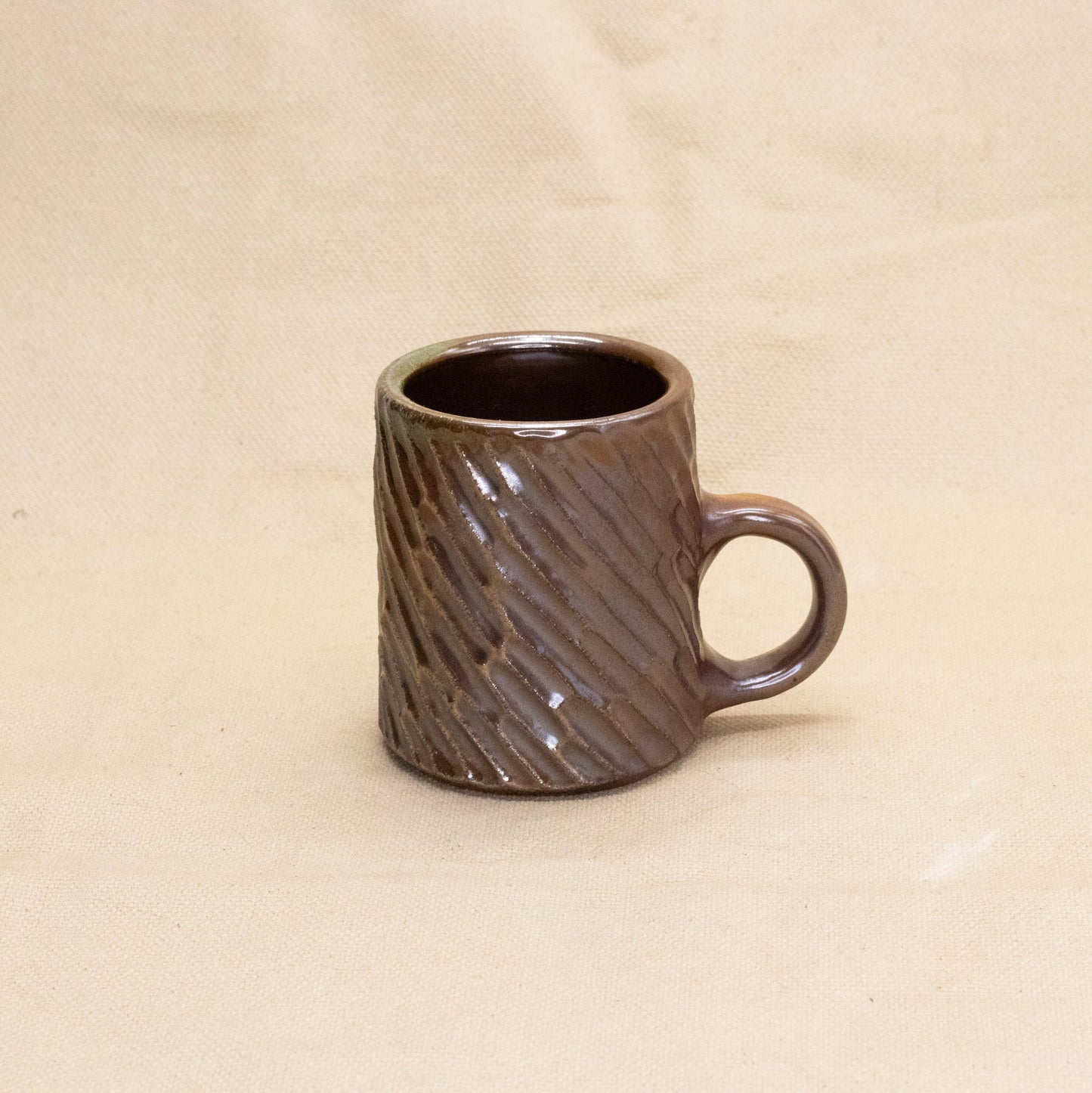 Tiny Soda-Fired Mug: Rain by Jennifer Nerad