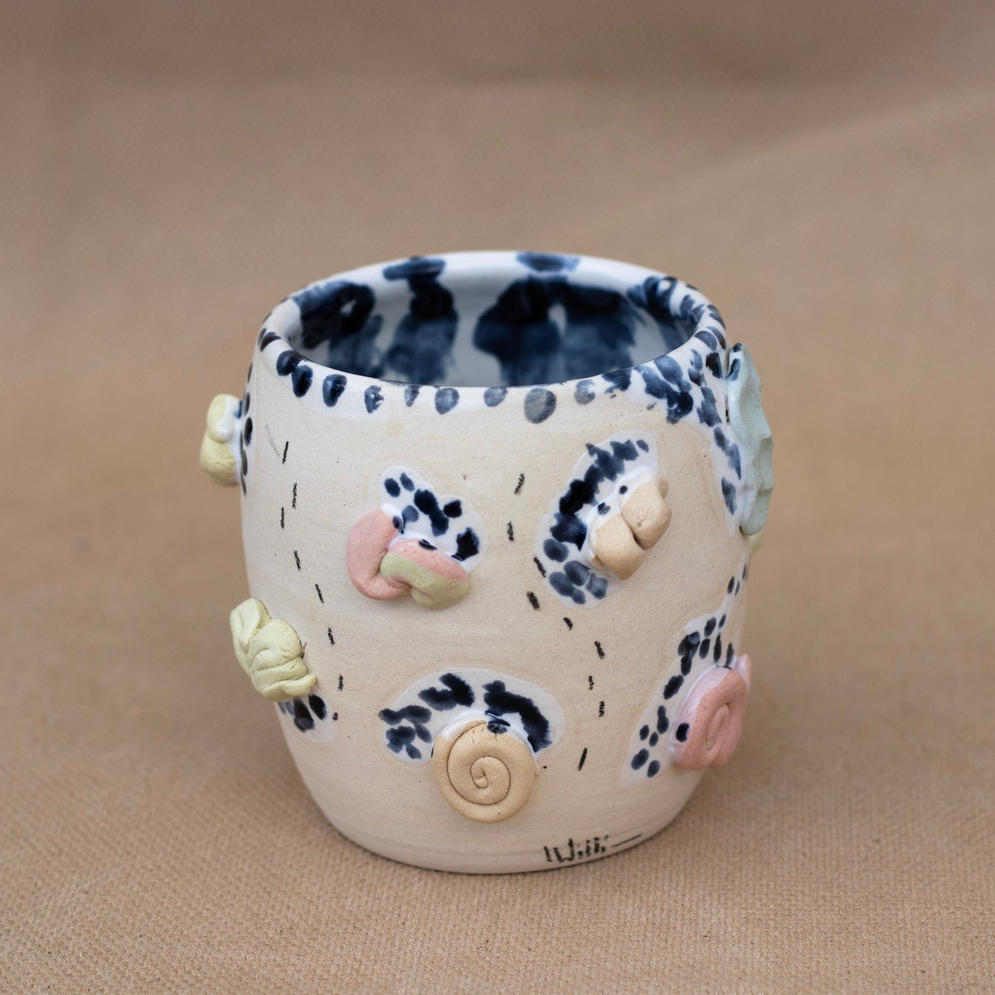 Wheelthrown Candied Porcelain Sipper by Laura Williams