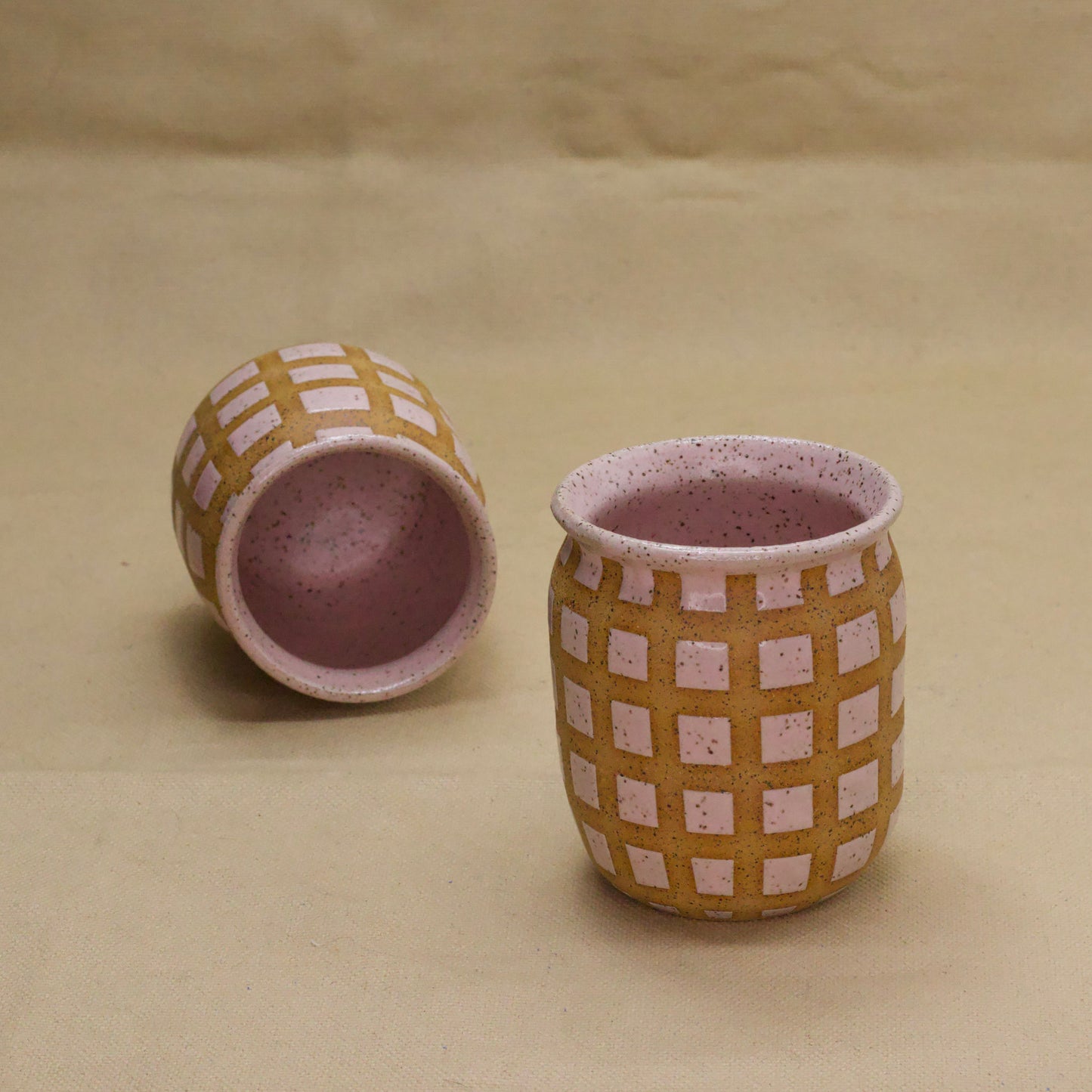 Rutile Pink Lattice Flared Tumbler by Wrecky Designs