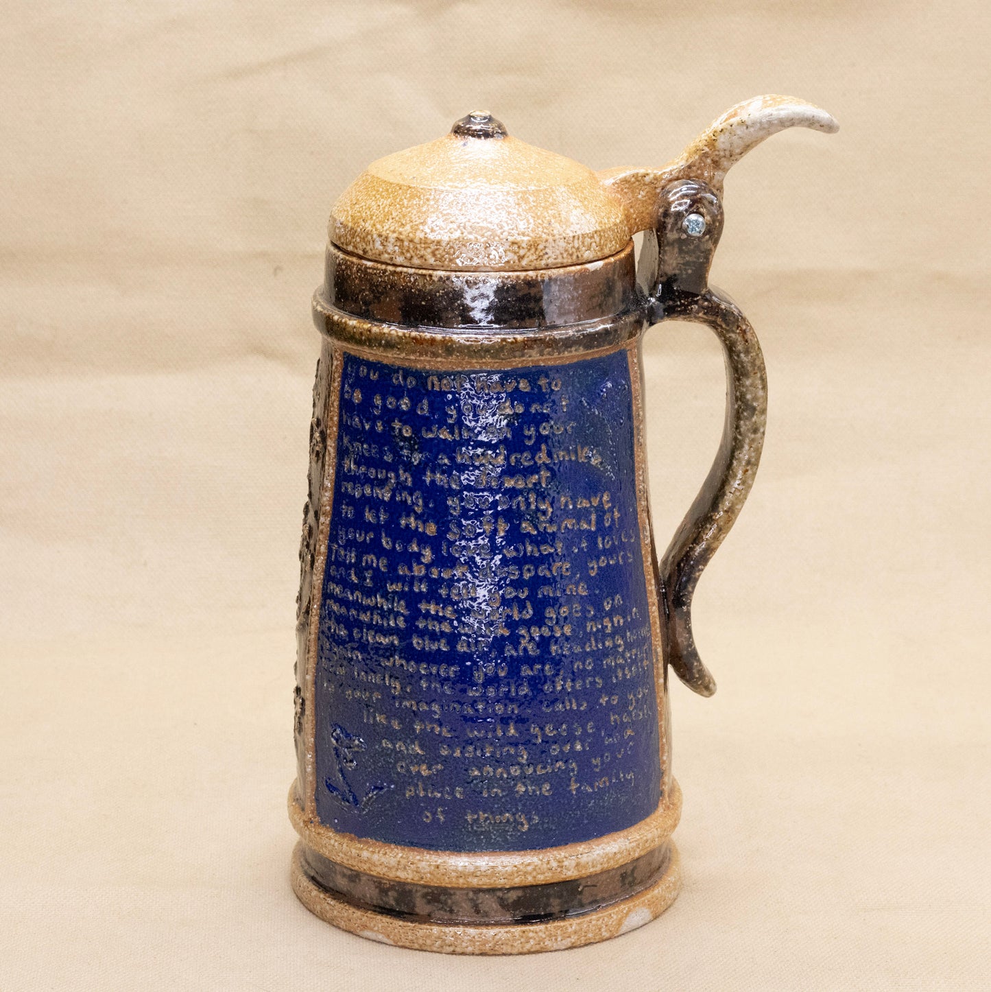 Mary Oliver Stein (with lid and hinge) by Olivia Ruth