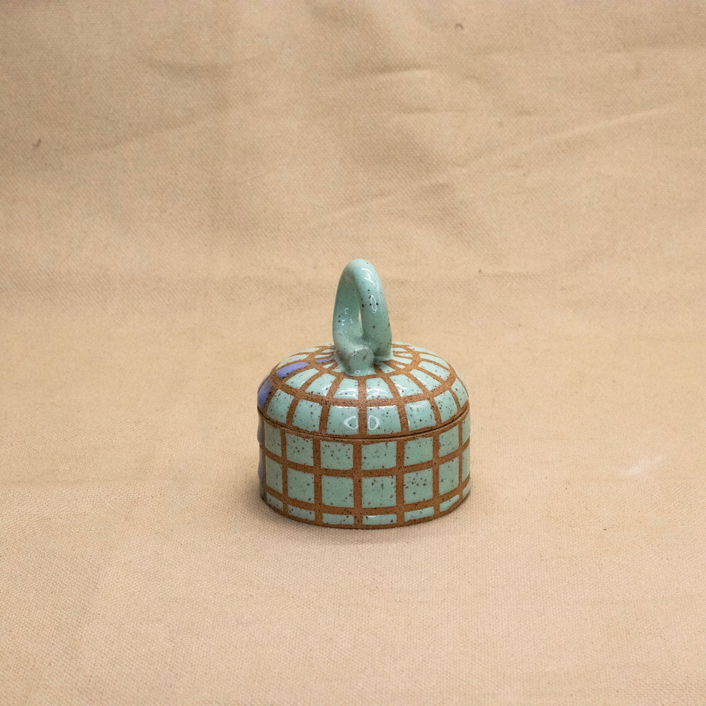 Mint Chip Lidded Jar by Wrecky Designs