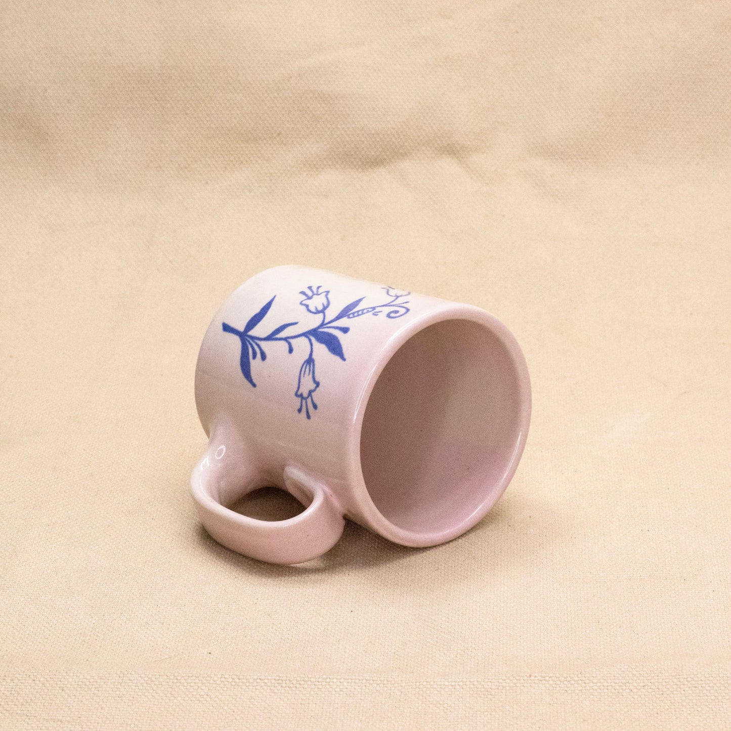 Pink Bluebell Mug by Caterpillar Clay