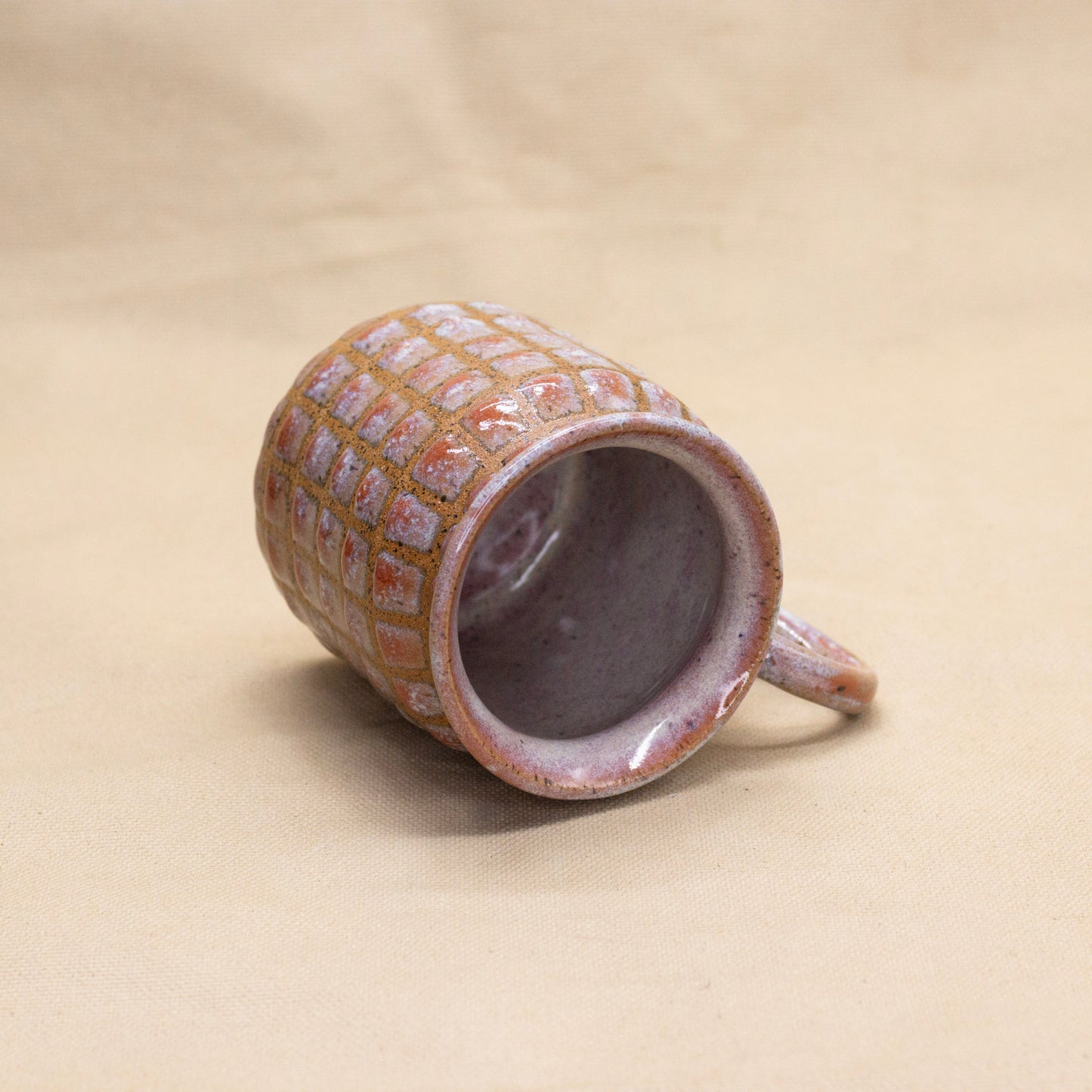 Poppy/Rose Mist Flared Lattice Mug by Wrecky Designs