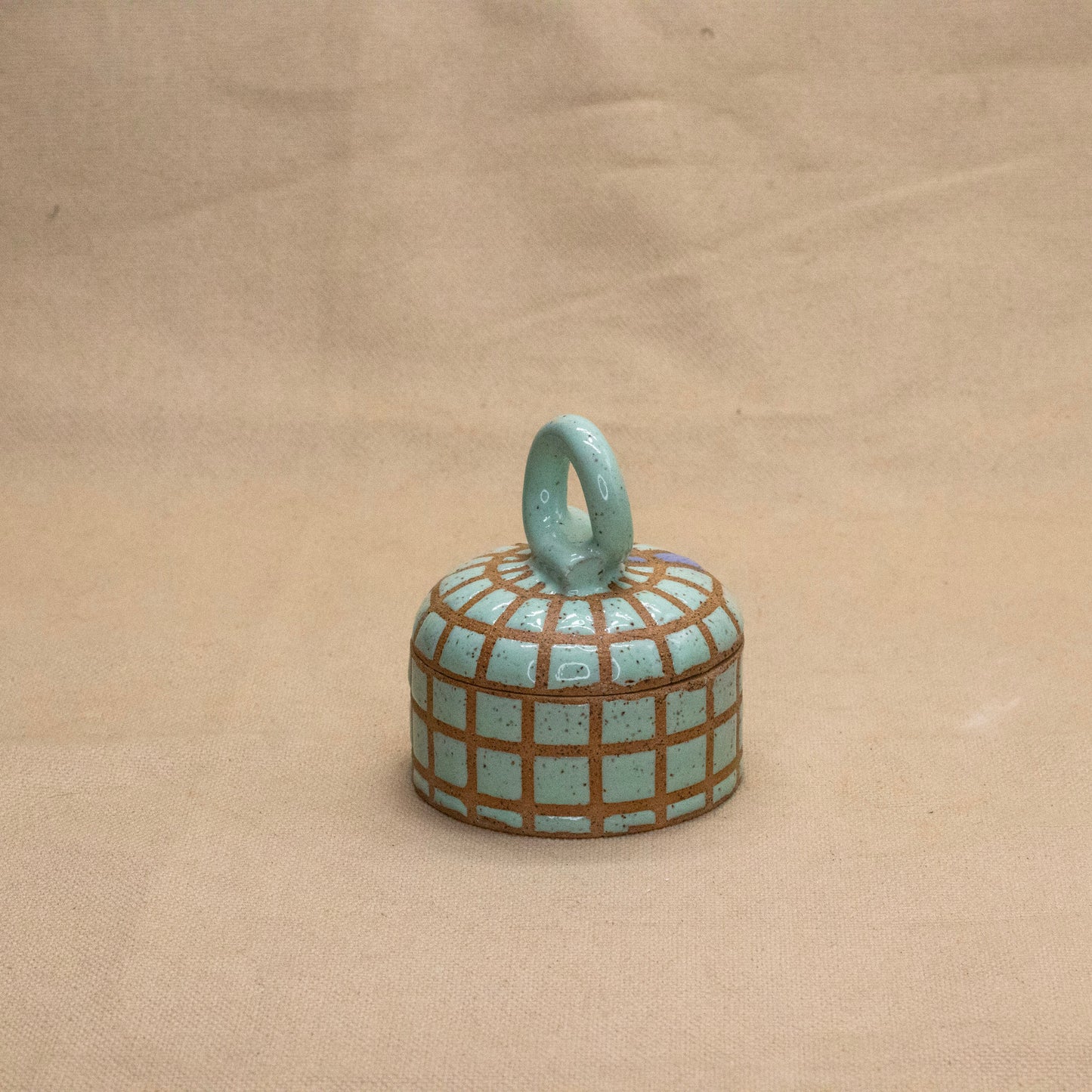 Mint Chip Lidded Jar by Wrecky Designs