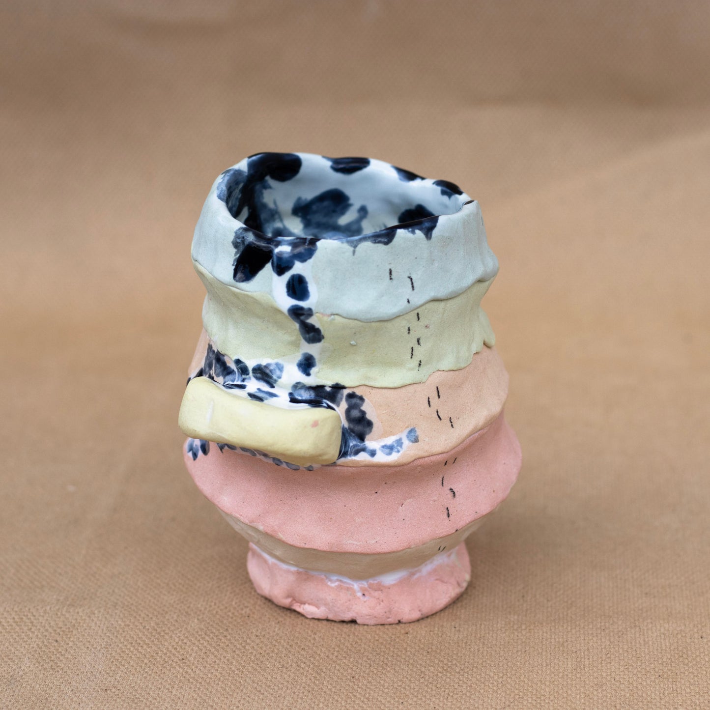 Coiled Stained Porcelain Sipper by Laura Williams