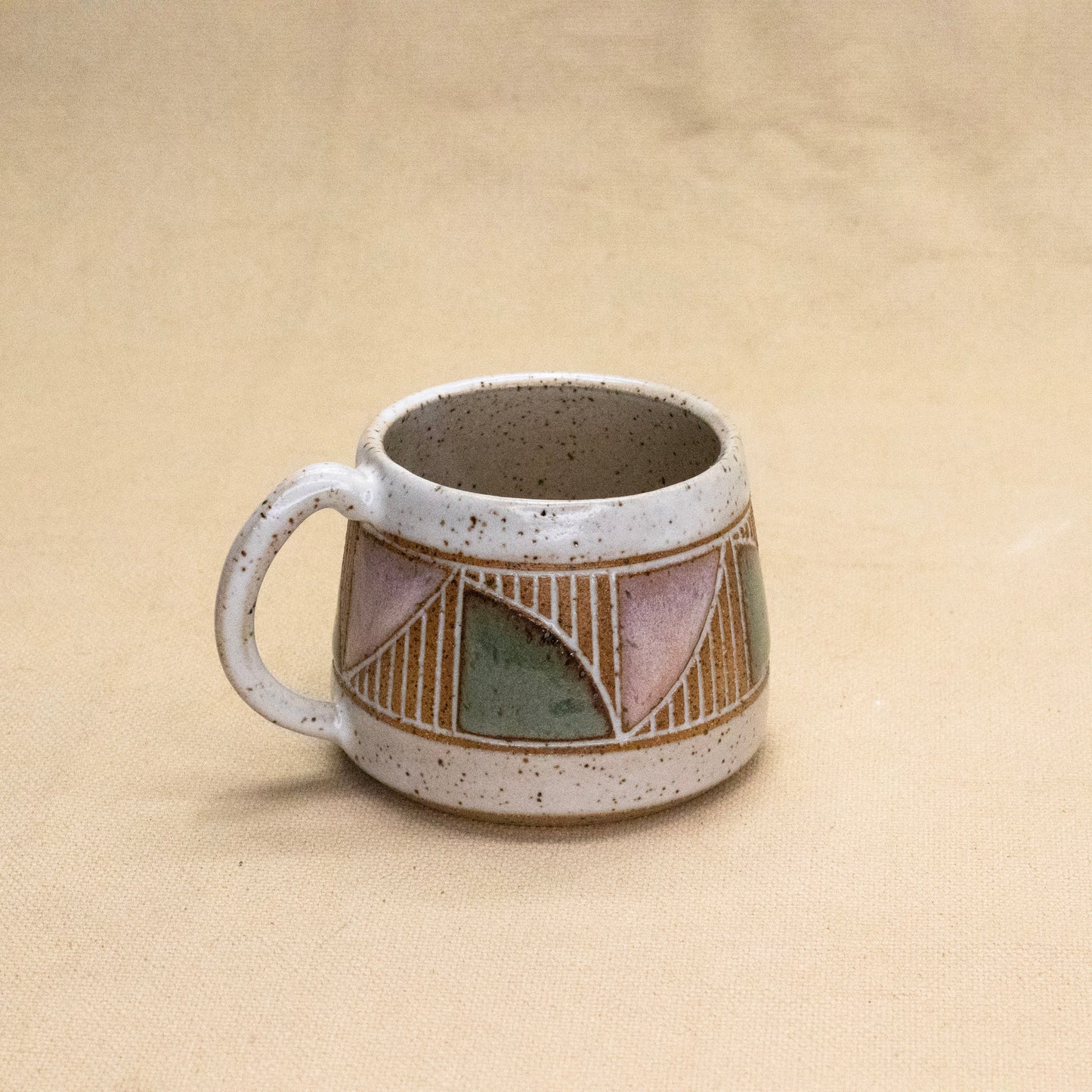 Small Quad Mug (Rhubarb/Sage) by Sanctuary Ceramics