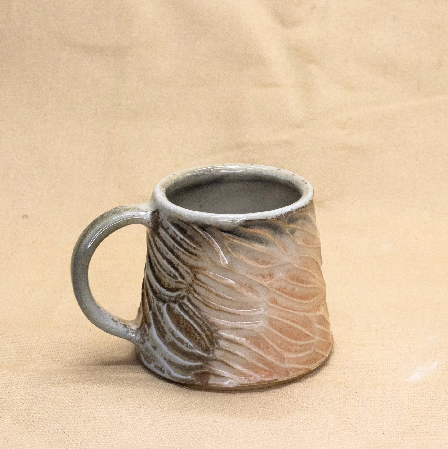 Soda-Fired Mug: Stormy Sunrise by Jennifer Nerad