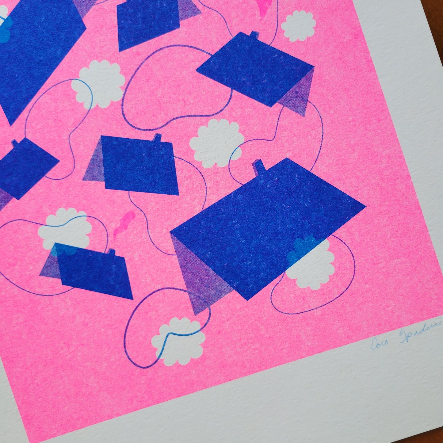 Cozy Home Risograph Print by Coco Spadoni