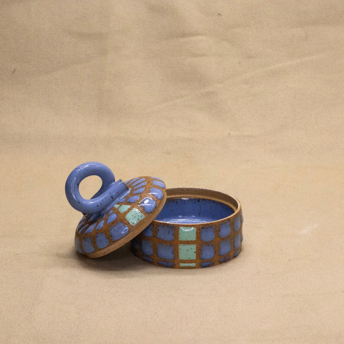 Opal Sky Lidded Jar by Wrecky Designs