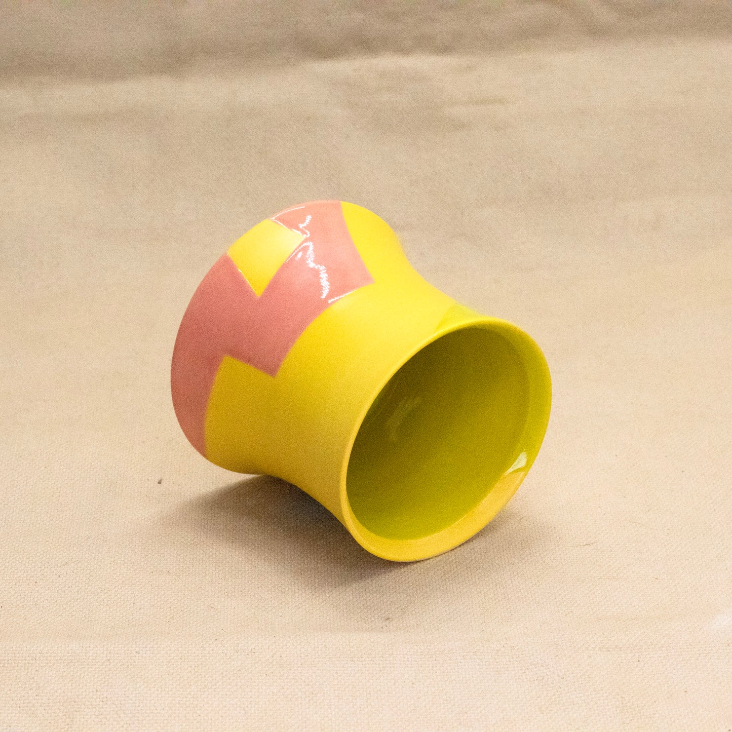 Yellow Shapes Cup by Totally Shapes