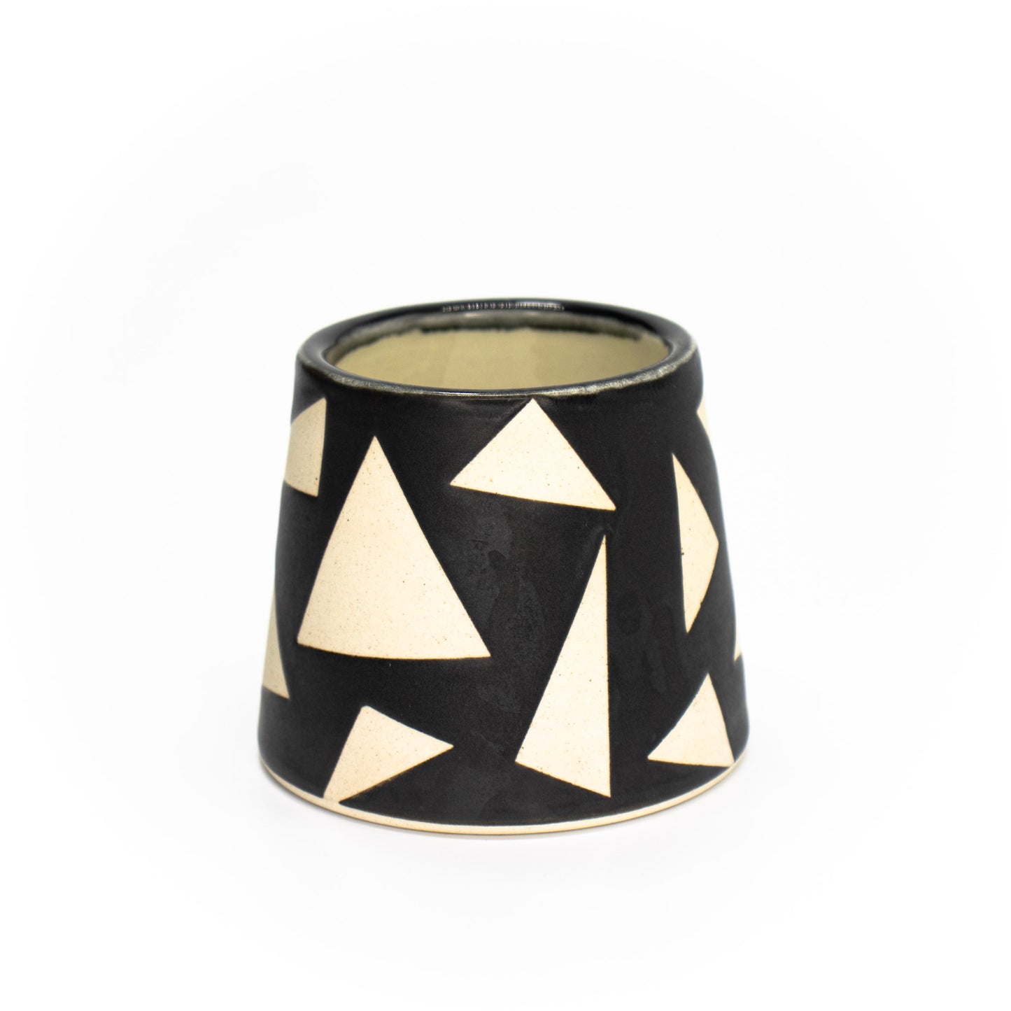 Small Pyramid White Contrast Mug by Emilie Skytta
