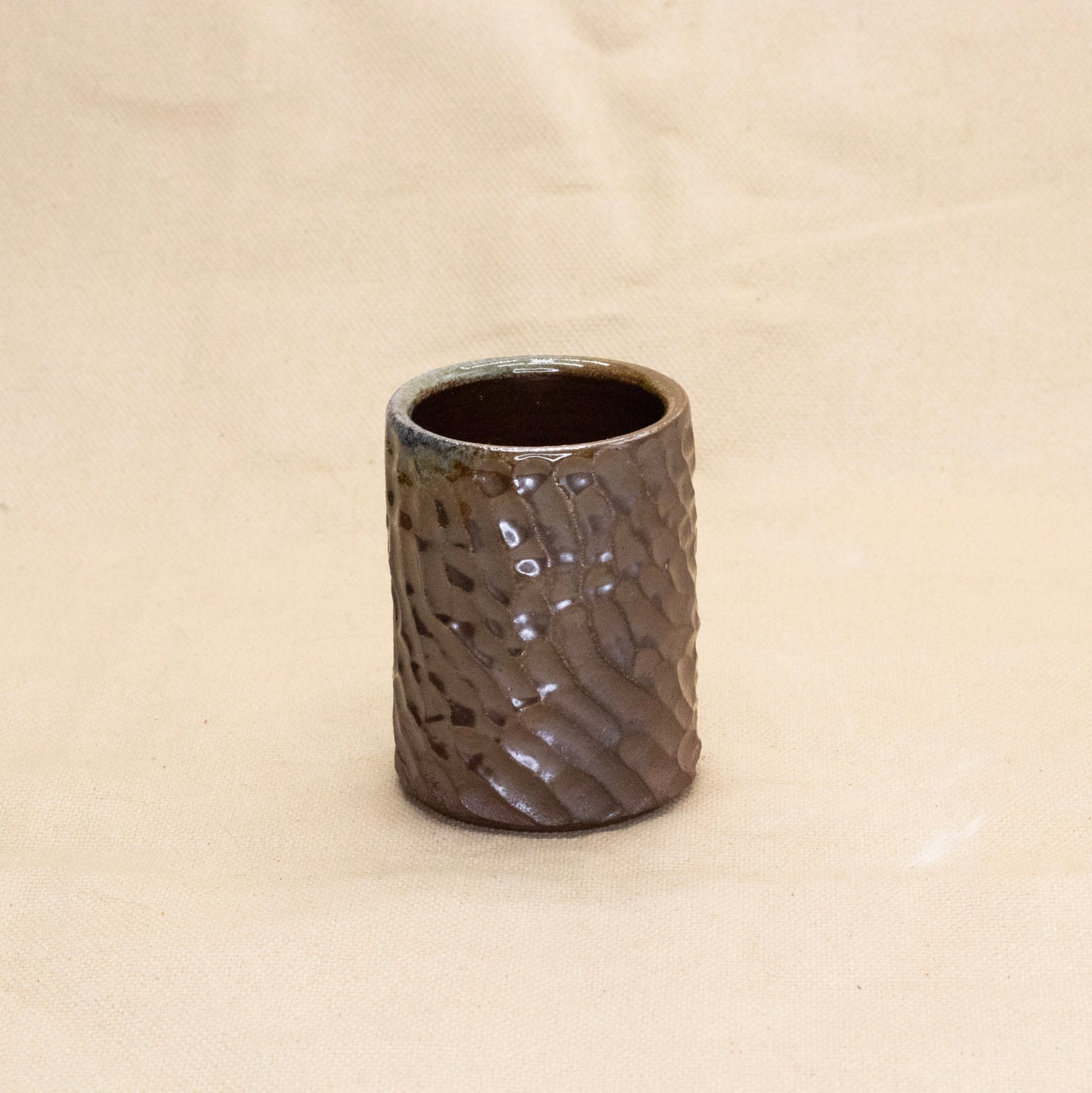 Tiny Soda-Fired Mug: Tree Bark by Jennifer Nerad