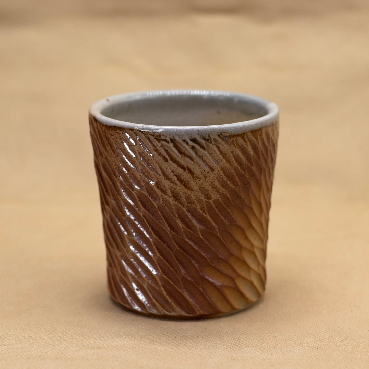 Soda-Fired Straight-Sided Cups by Jennifer Nerad