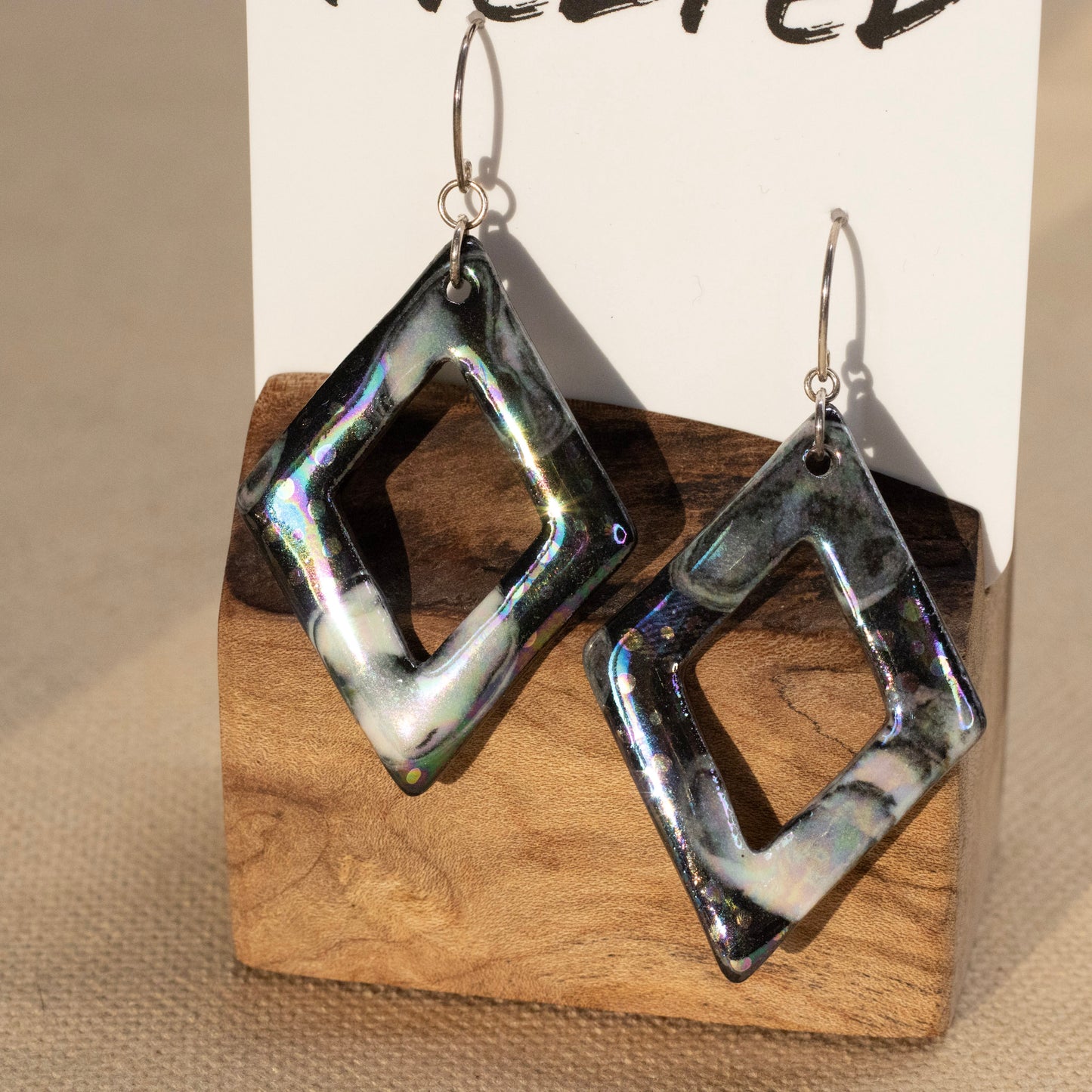 Open Drop Earrings #1 by Melted Porcelain
