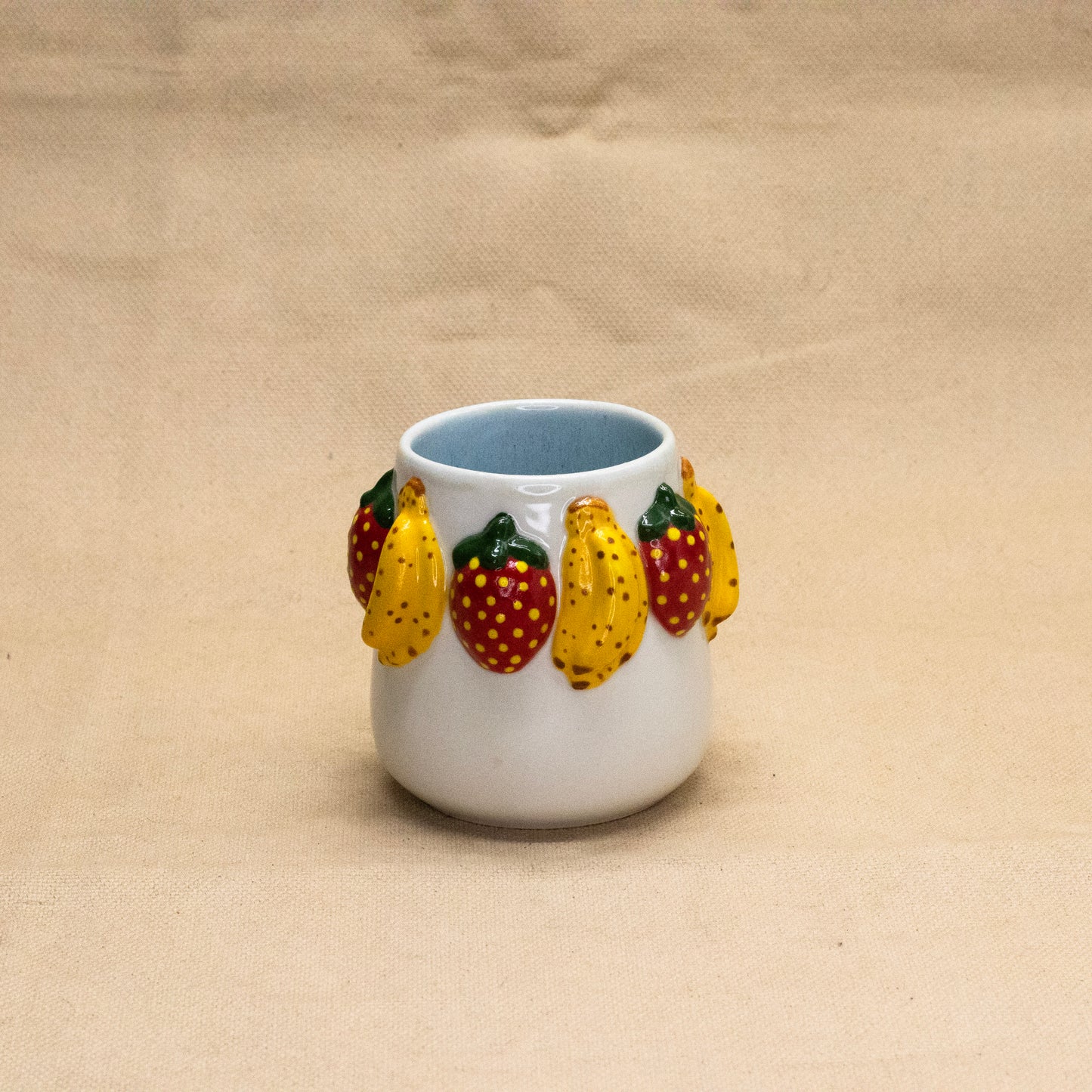 Strawberry Banana Tumbler by Unpopular Pottery