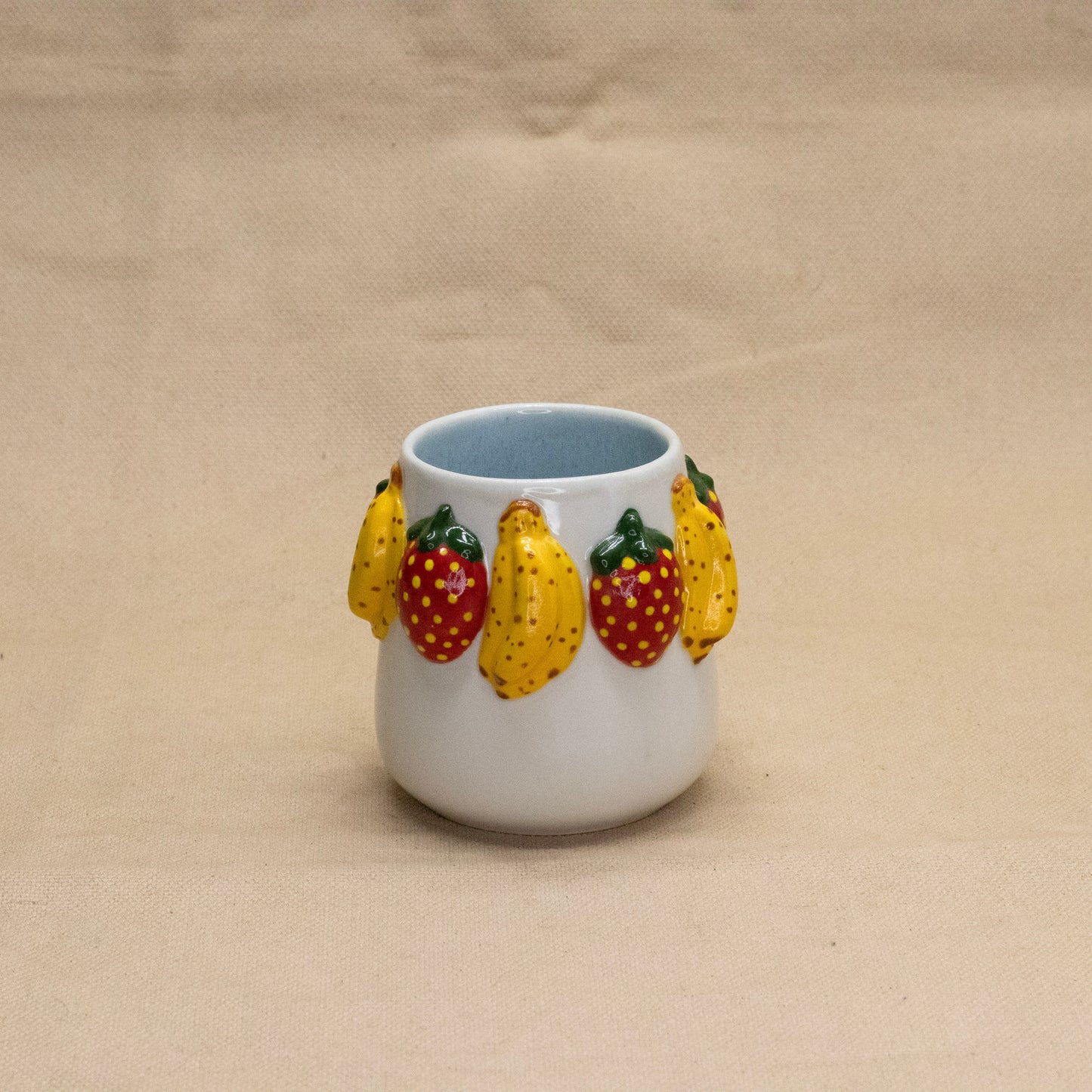 Strawberry Banana Tumbler by Unpopular Pottery