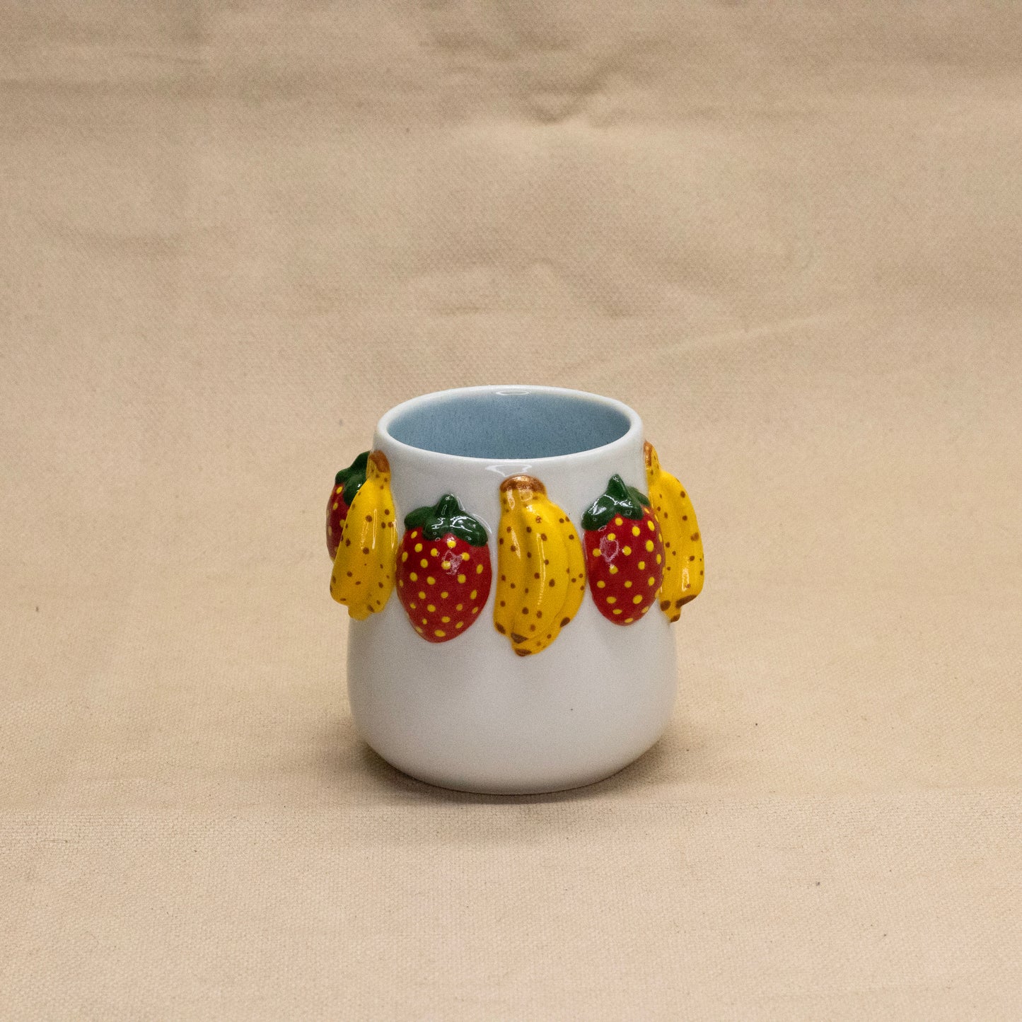 Strawberry Banana Tumbler by Unpopular Pottery