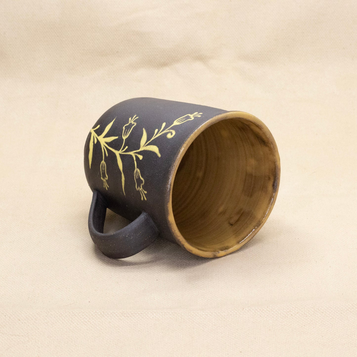 Yellow Bluebell Mug by Caterpillar Clay