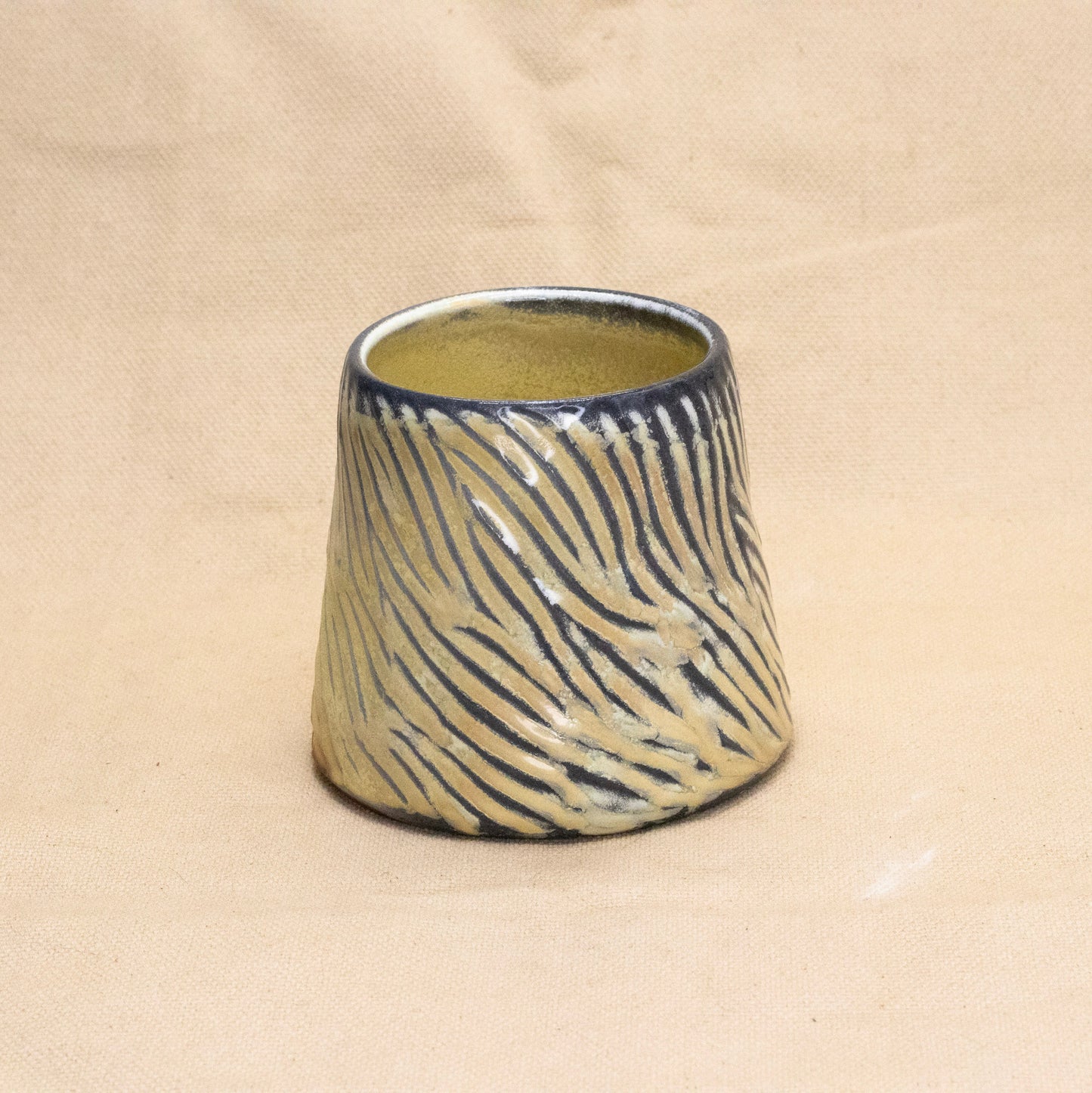 Soda-Fired Mug: Yellow Sunset by Jennifer Nerad