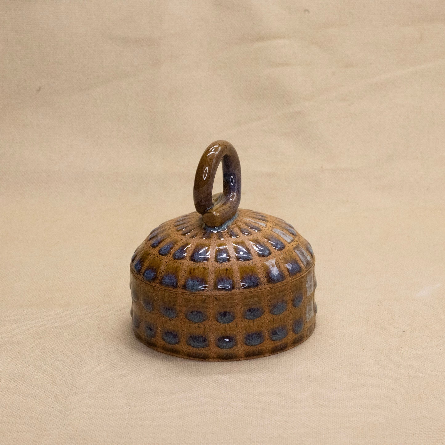 Amber Smoke Lidded Jar by Wrecky Designs