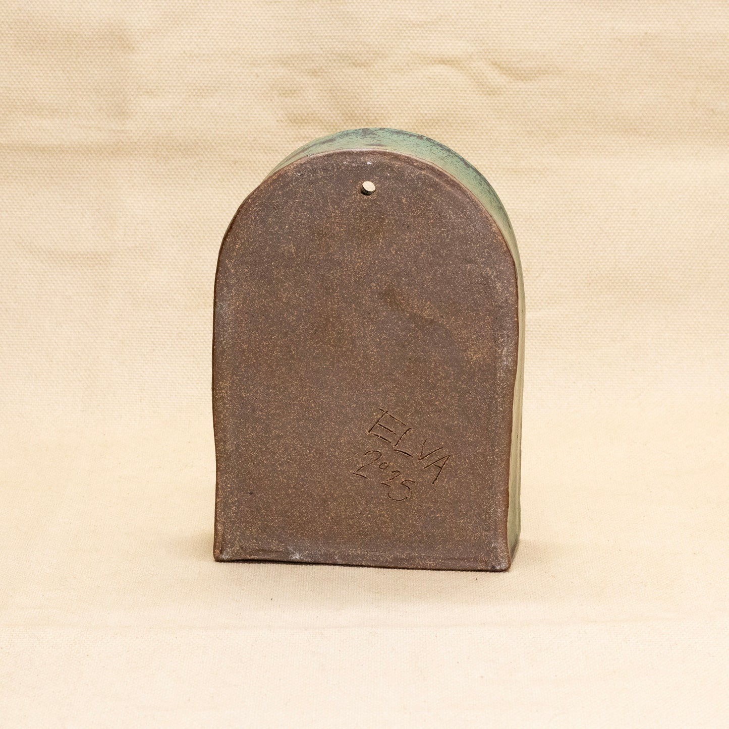 Green & Black Crying Shelf (Right Tear) by Elva Bennett