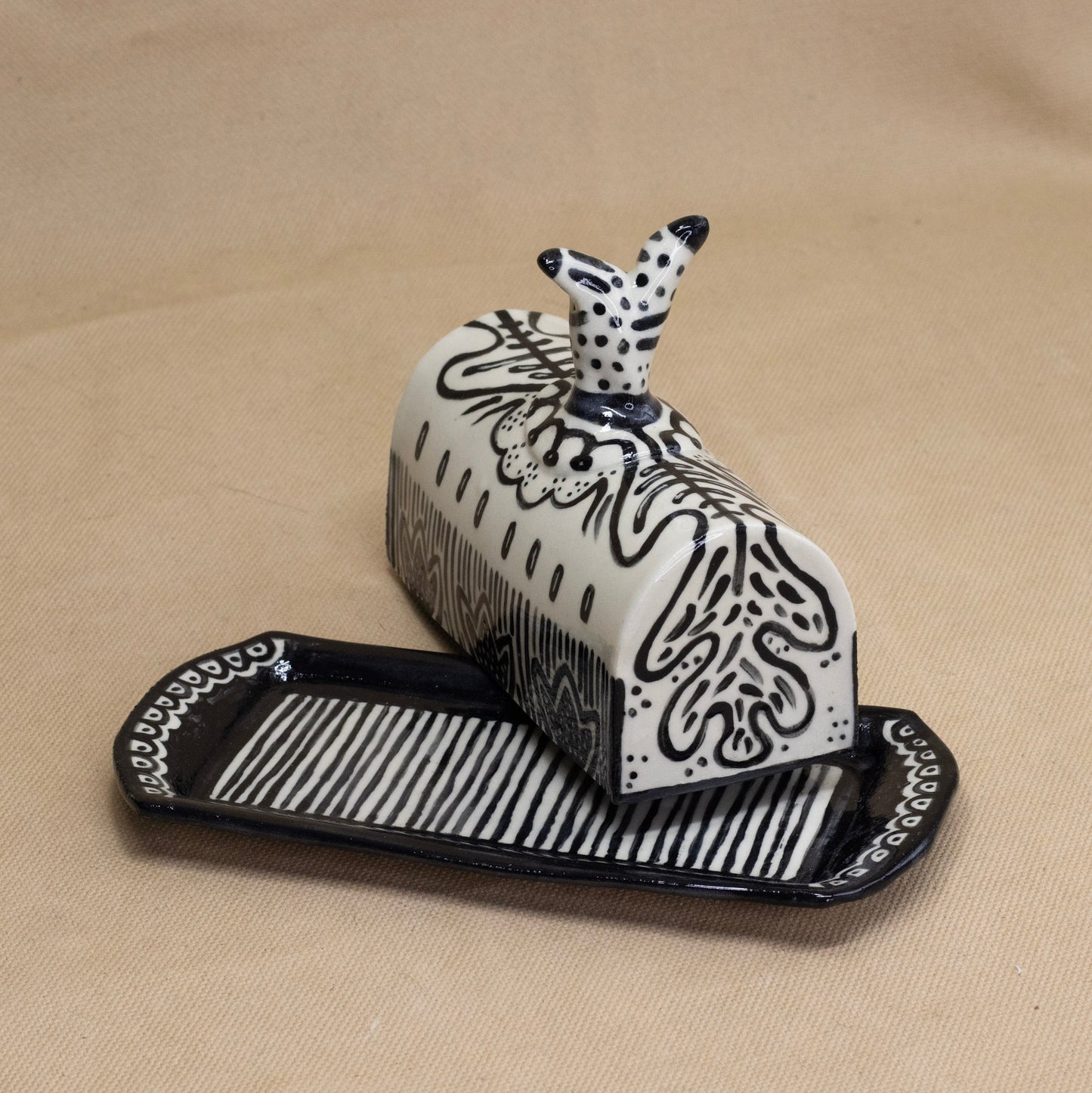 Butter Dish #2 by Barbara Piscioneri
