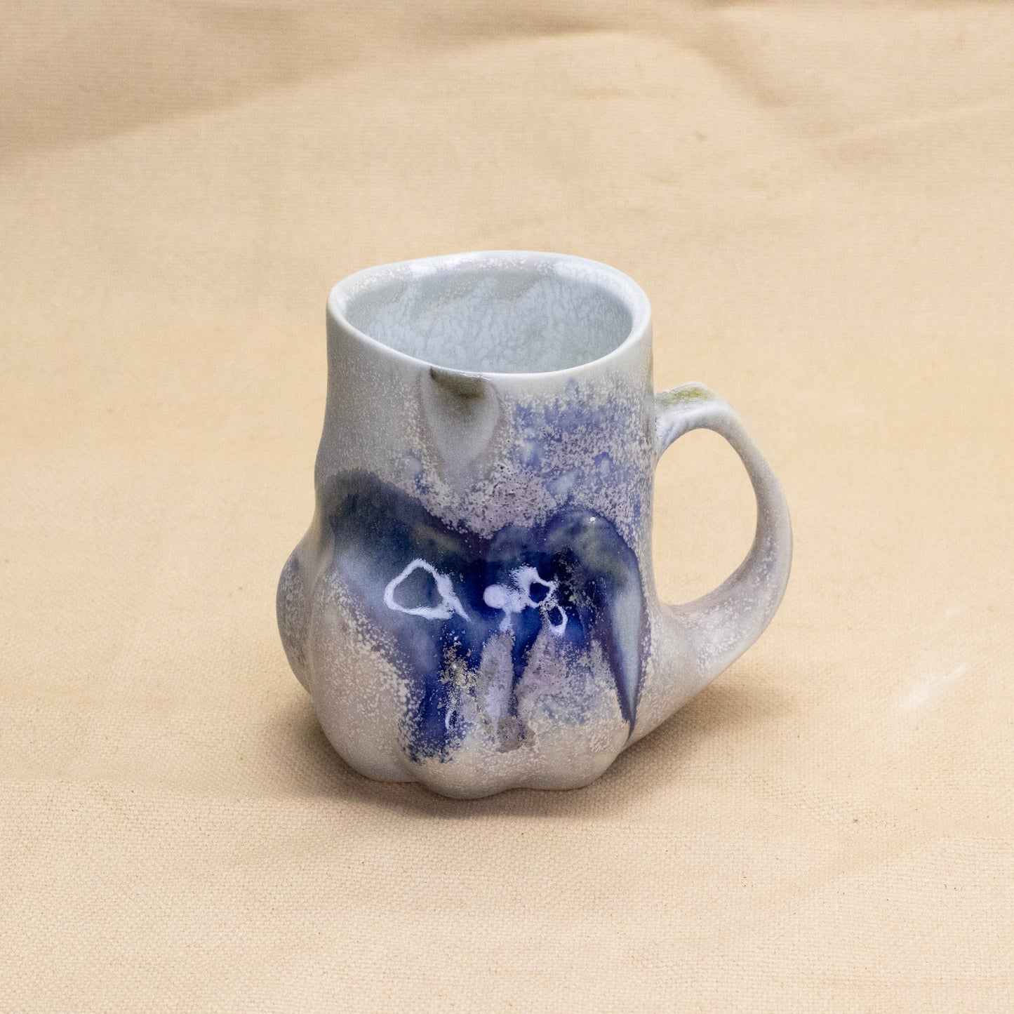 Drippy Altered Mug #3 by Liz Mazurek