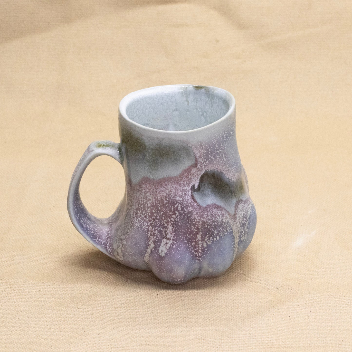 Drippy Altered Mug #3 by Liz Mazurek