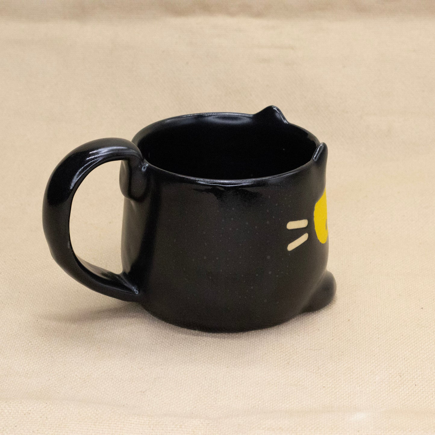 Loafing Black Kitty Mug by Hei Mao Studio