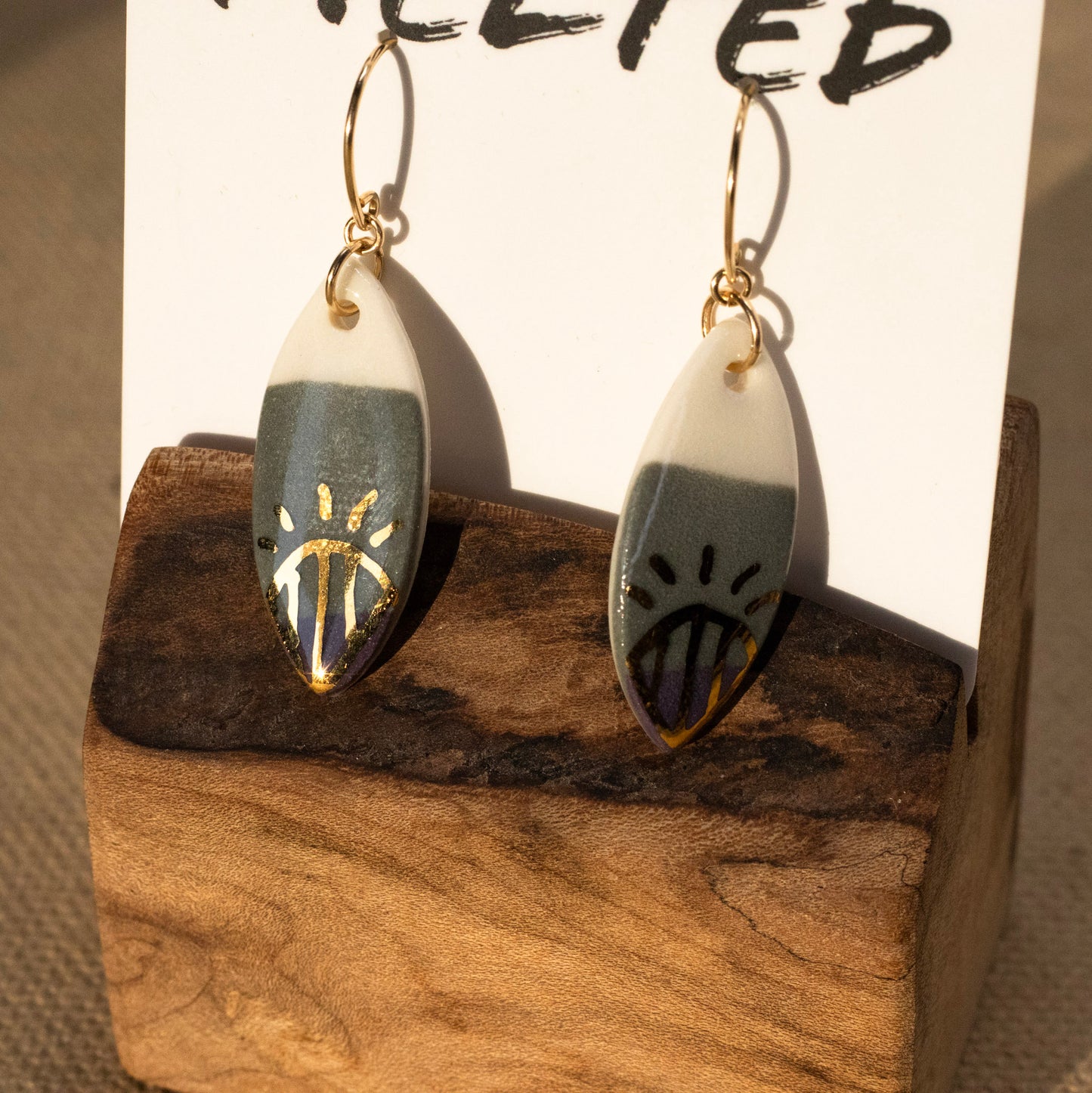 Single Drop Earrings #3 by Melted Porcelain