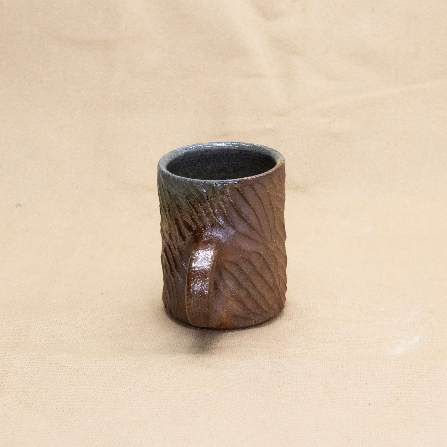 Tiny Soda-Fired Mug: Kelp by Jennifer Nerad