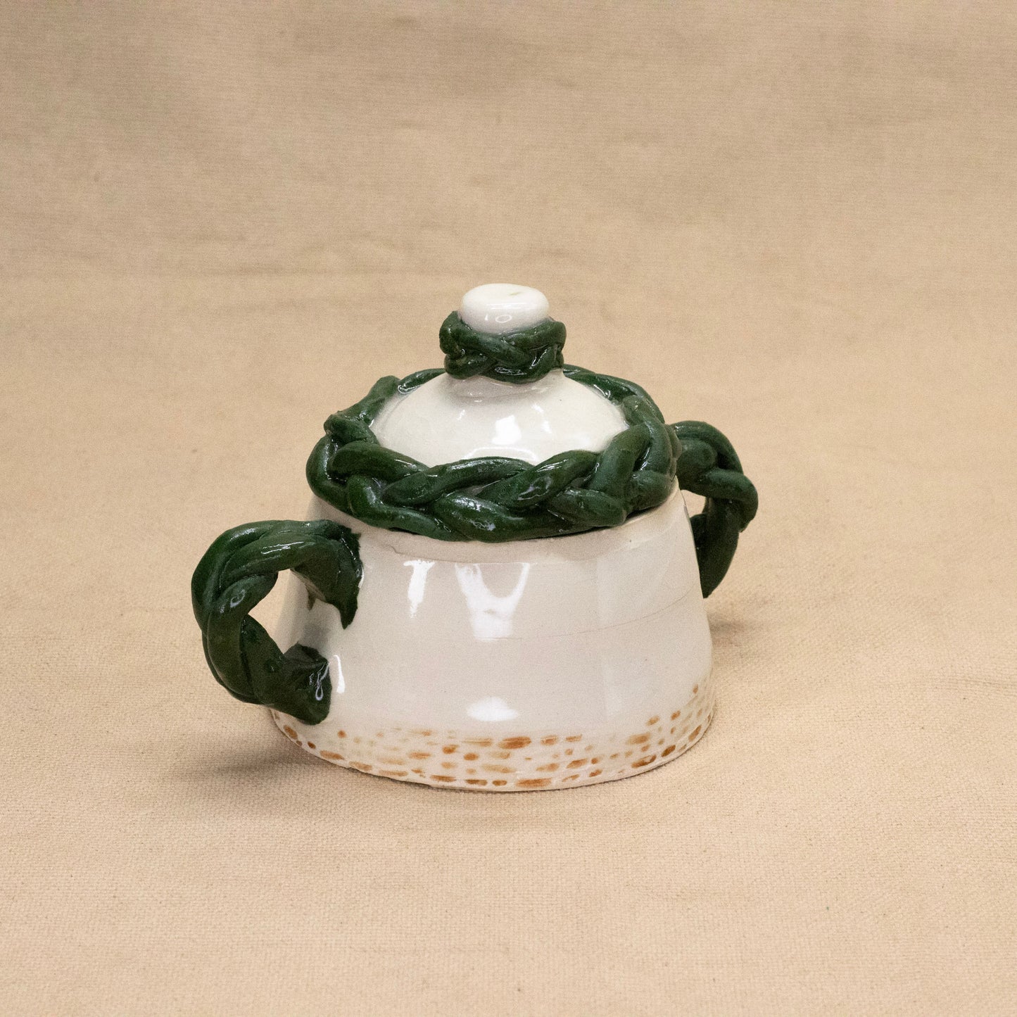 Braided Detail Trinket Jar with Lid by Laura Lorenz