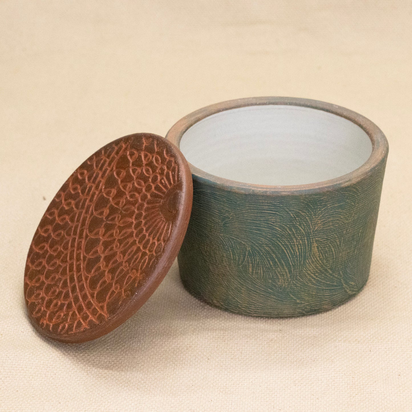 Salt Cellar (Jade/Yellow) by Functional Heirlooms