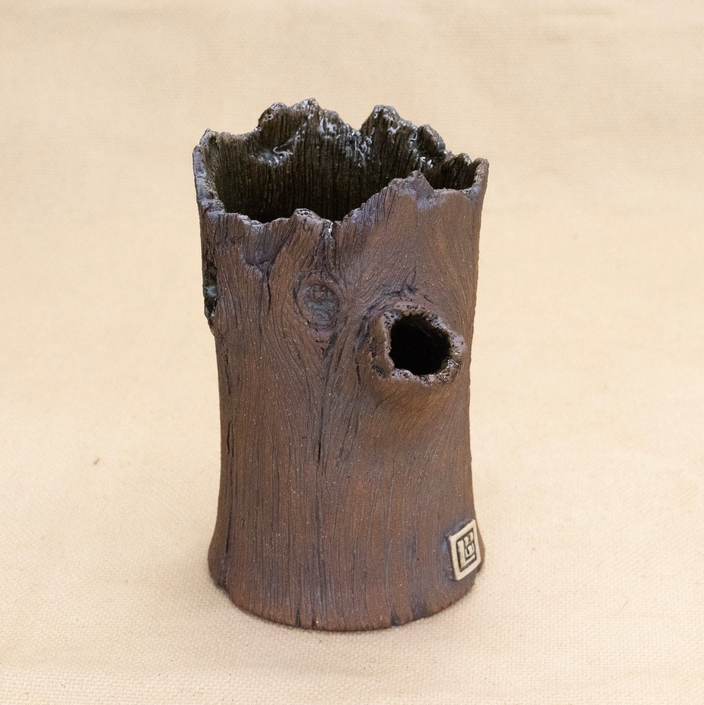 Tree Trunk Bud Vase #3 by Dustin Low