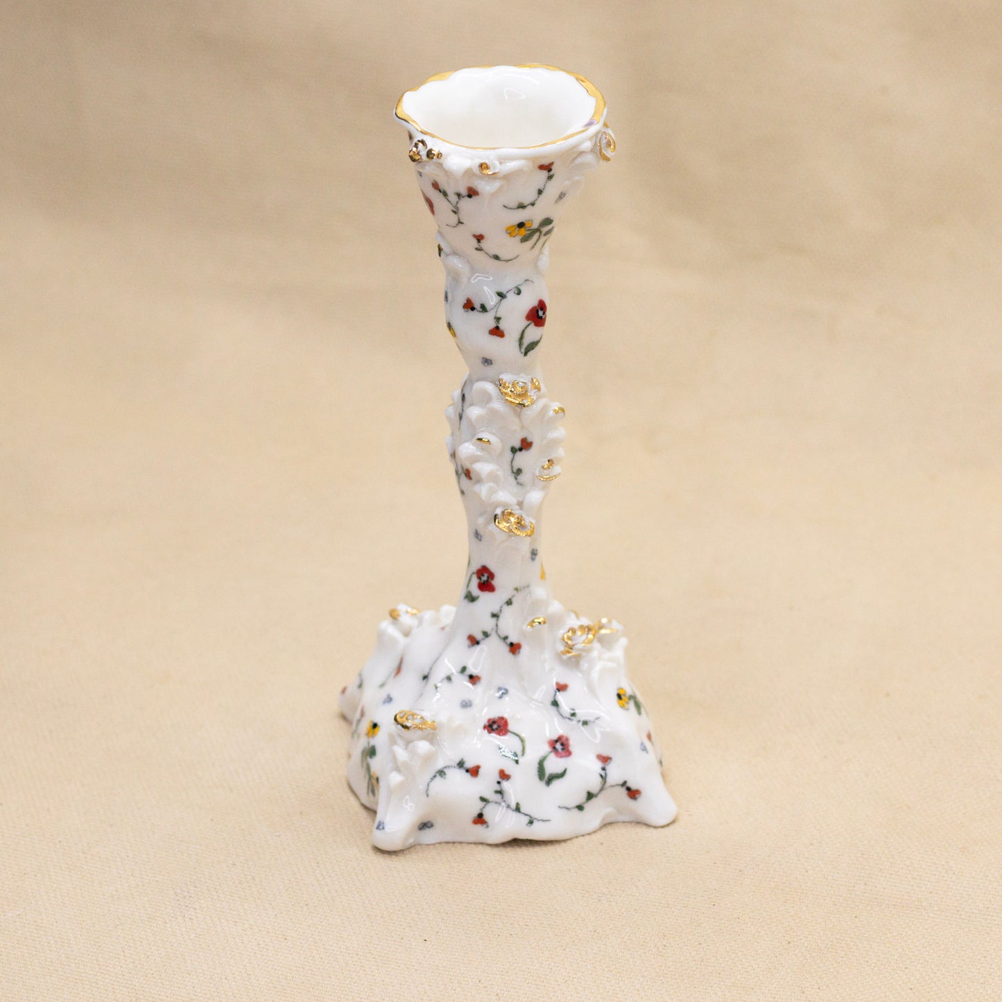 Secret Garden Candleholder (Gold) by Krista Cortese