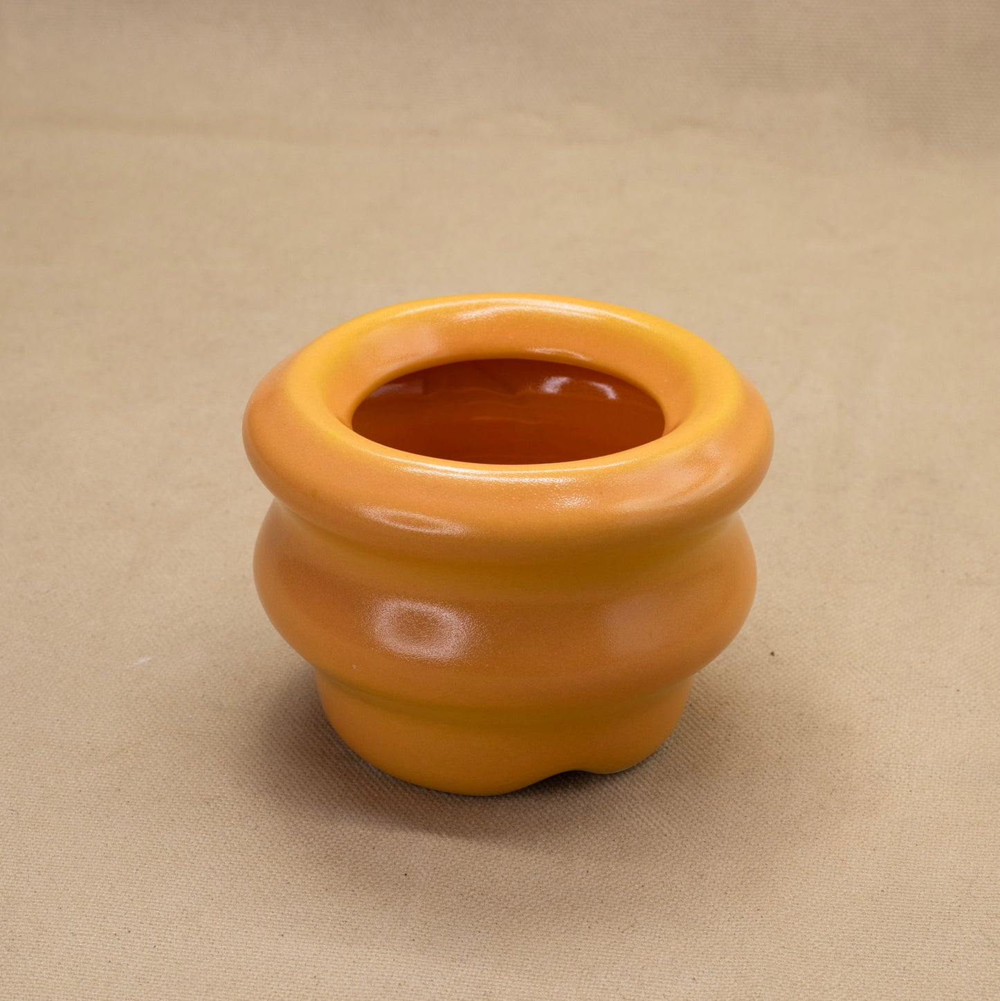 Lidded Jar (Orange) by Sisters Slipworks