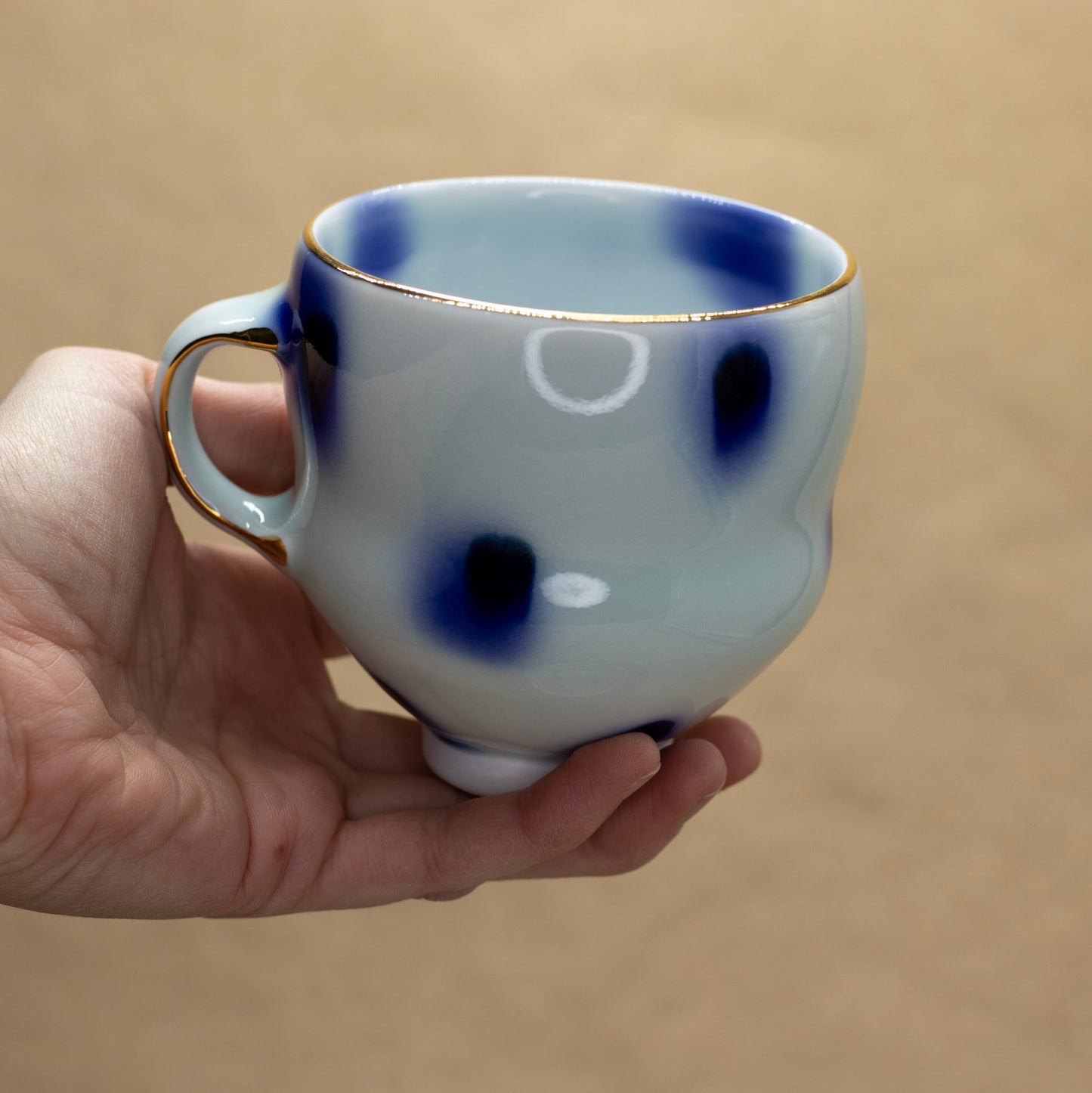 Dots Wavy Mug with Spotted Interior by Matt Watterson