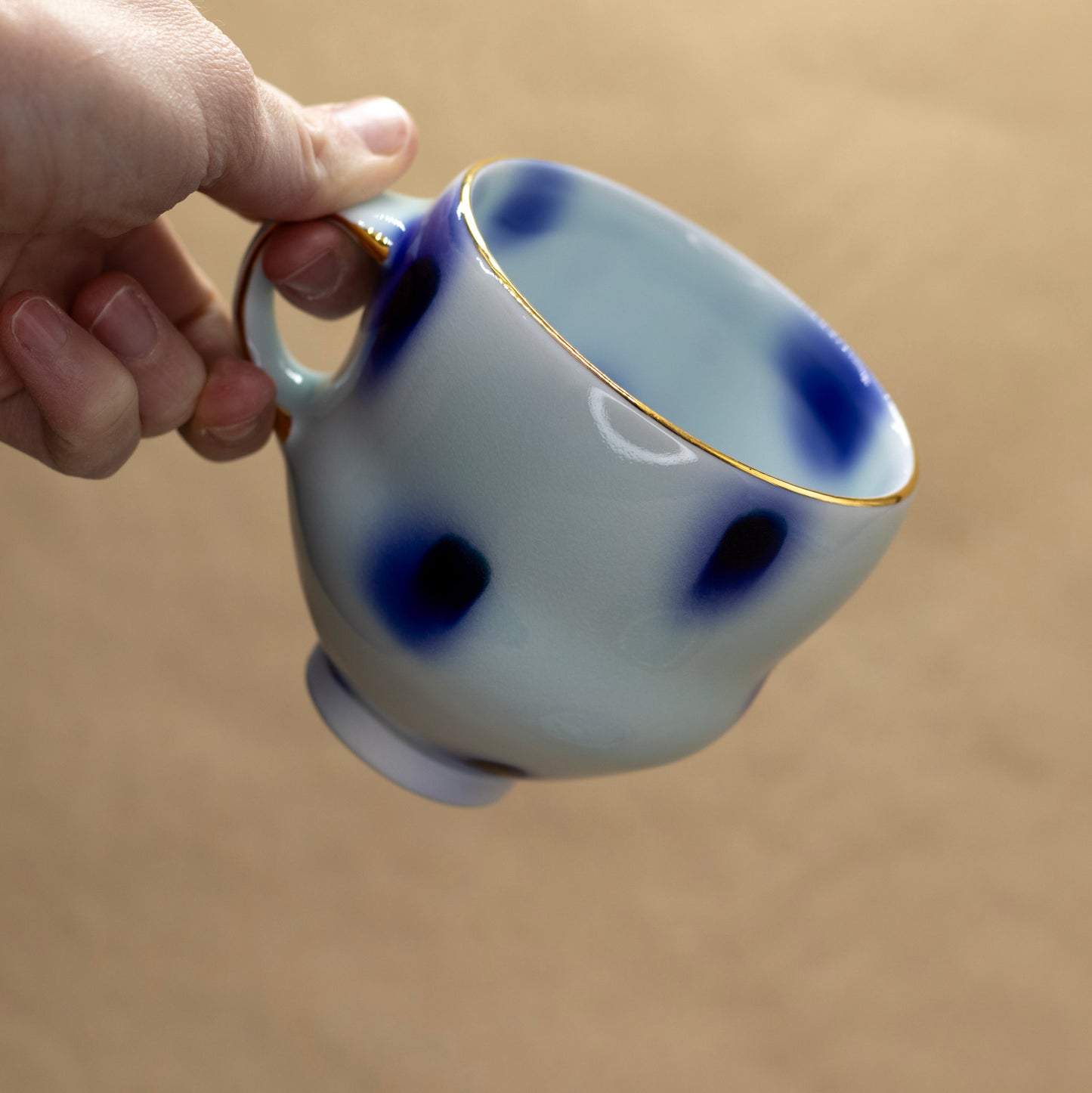 Dots Wavy Mug with Spotted Interior by Matt Watterson