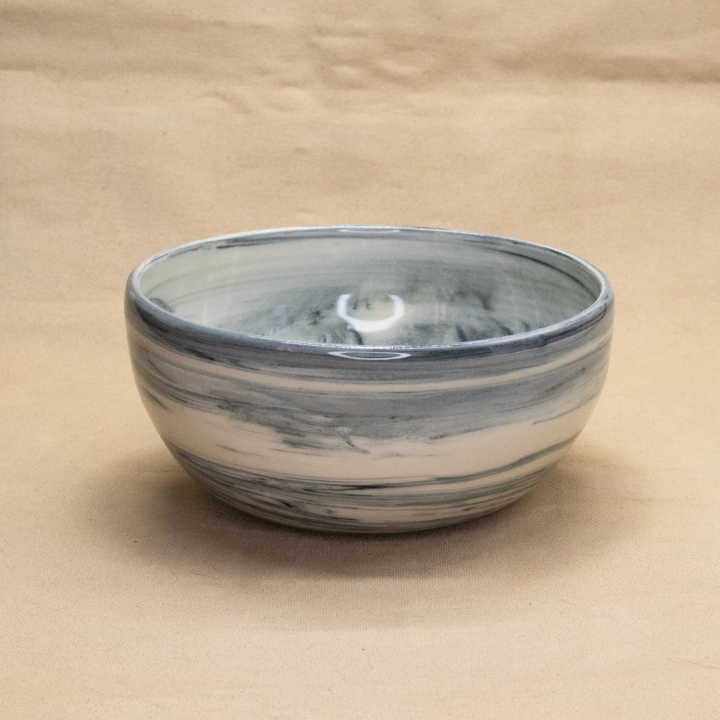 Black Swirl Bowl by Lance Bushore