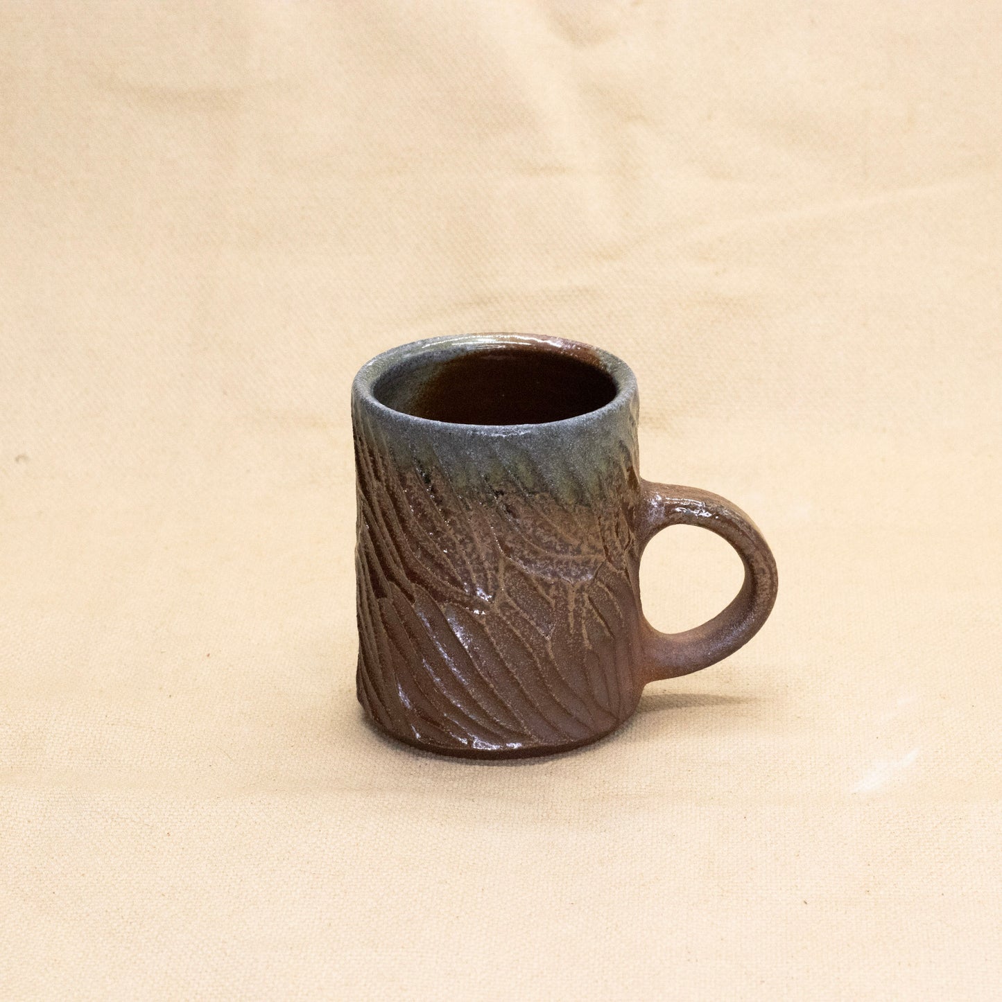 Tiny Soda-Fired Mug: Kelp by Jennifer Nerad