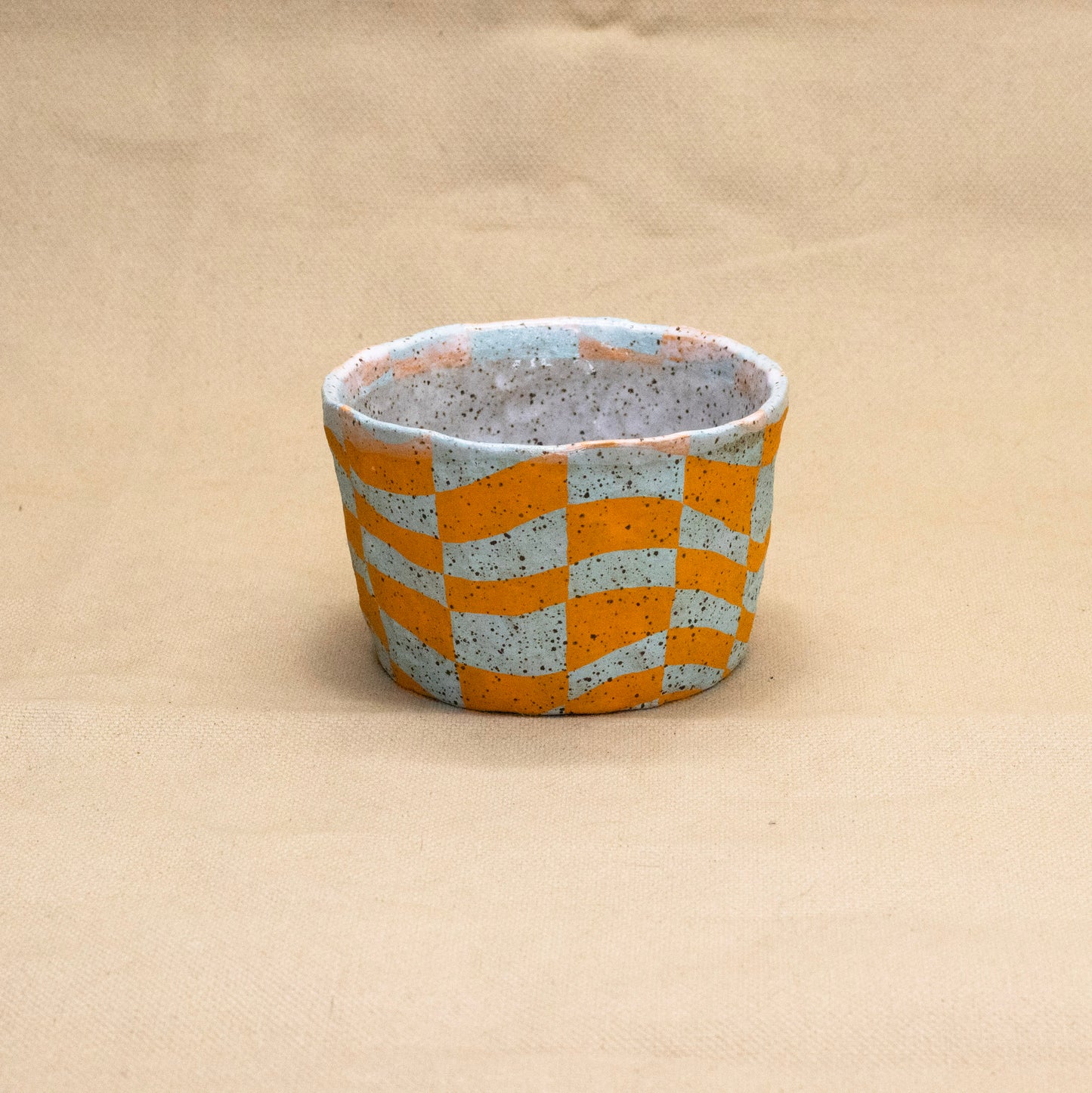 Checkered Wave Mug by Kero Ceramics